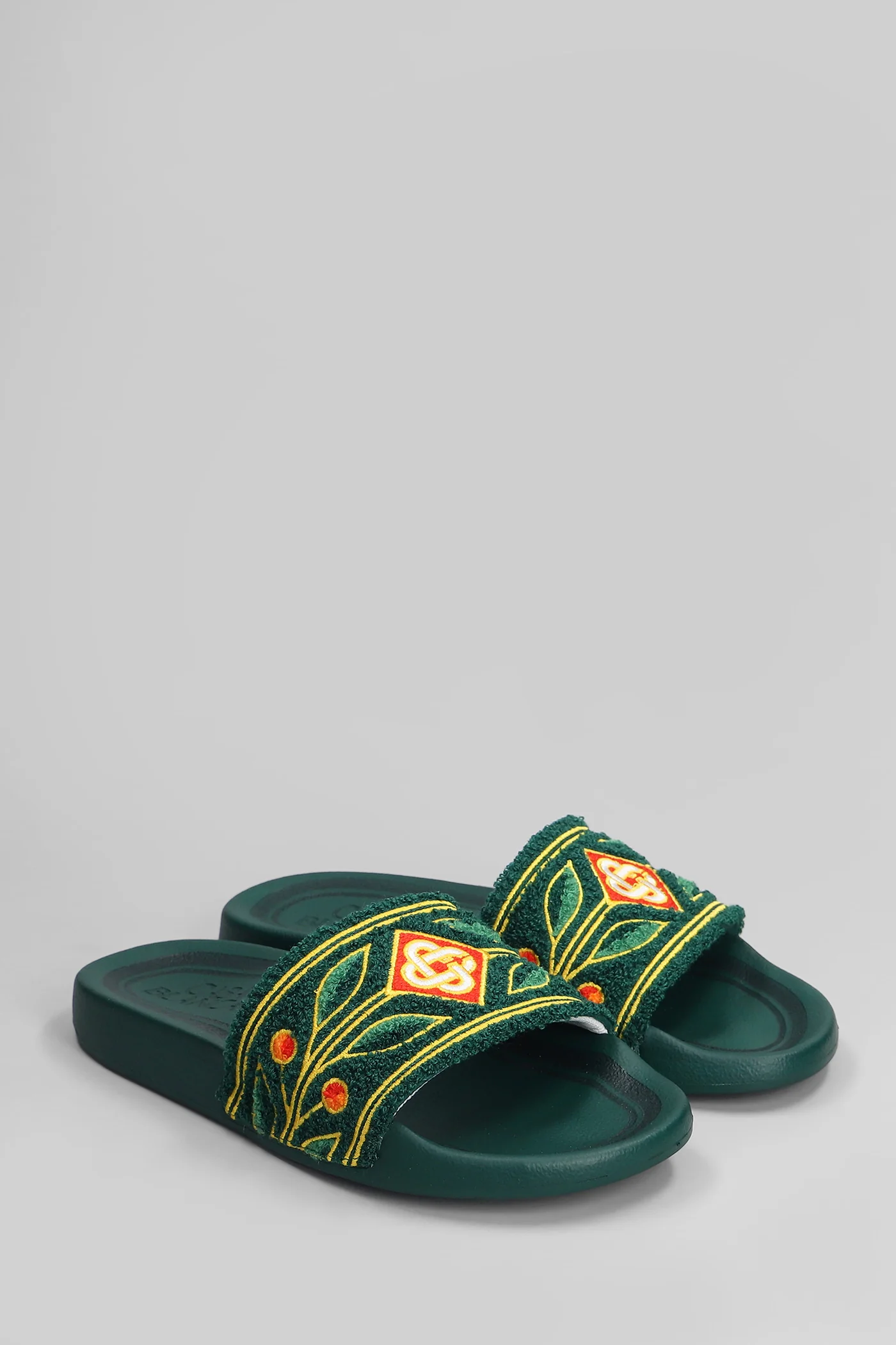 Flats in green polyester - Image 2
