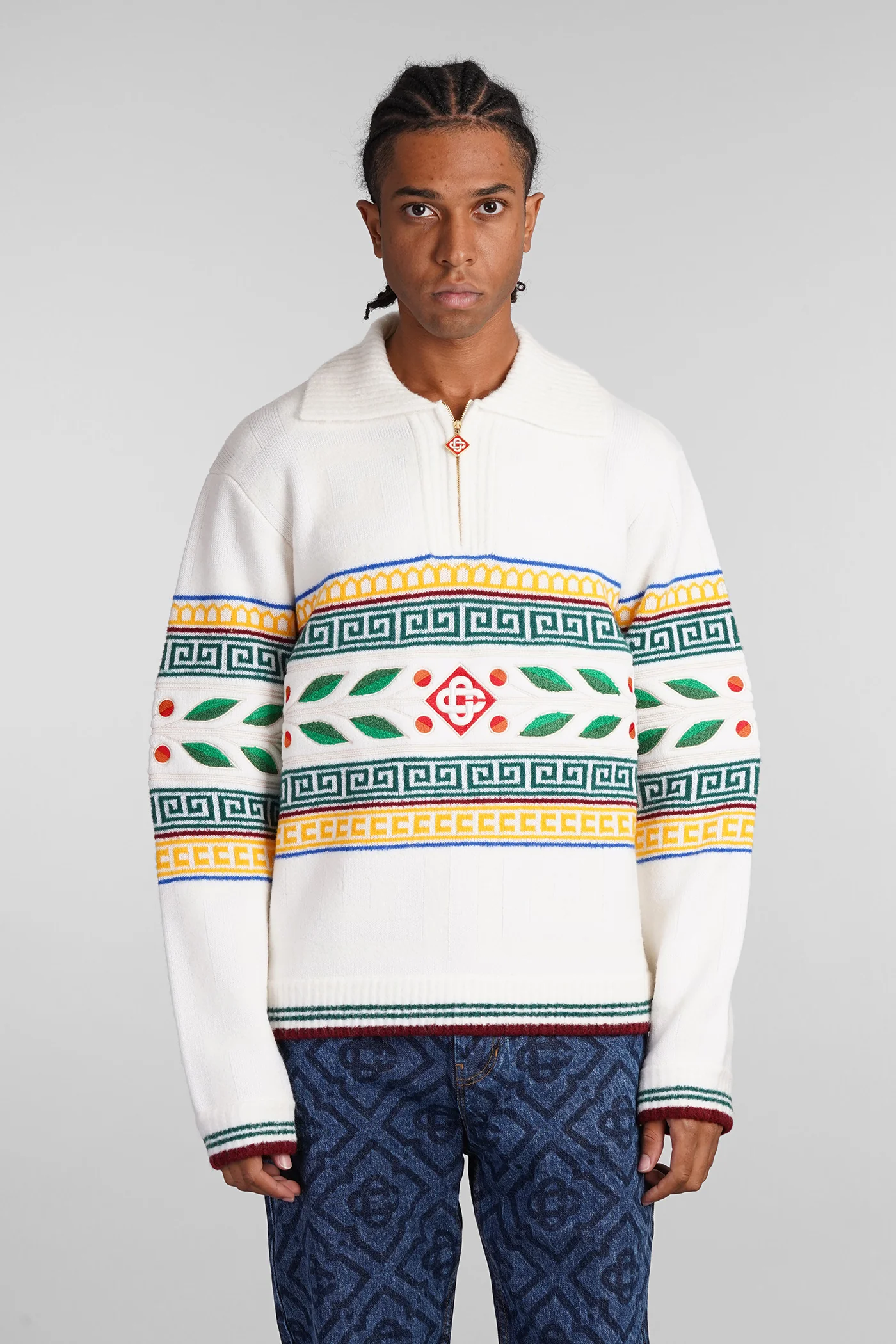 Knitwear in beige wool