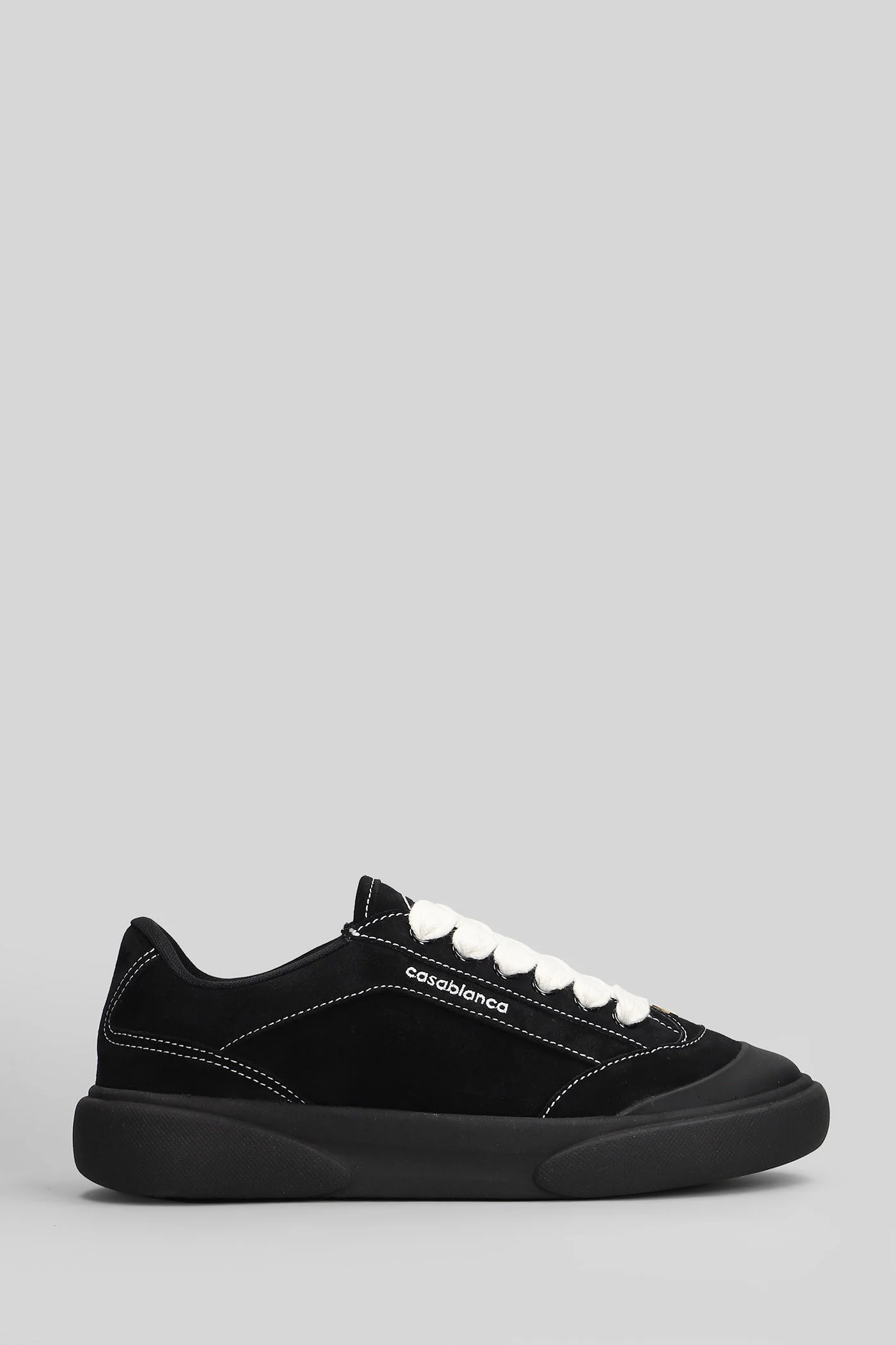 Mens del mar Sneakers in black suede