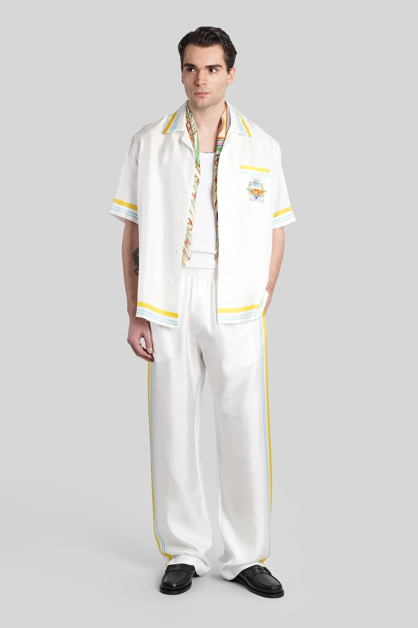 Pants in white silk - Image 2