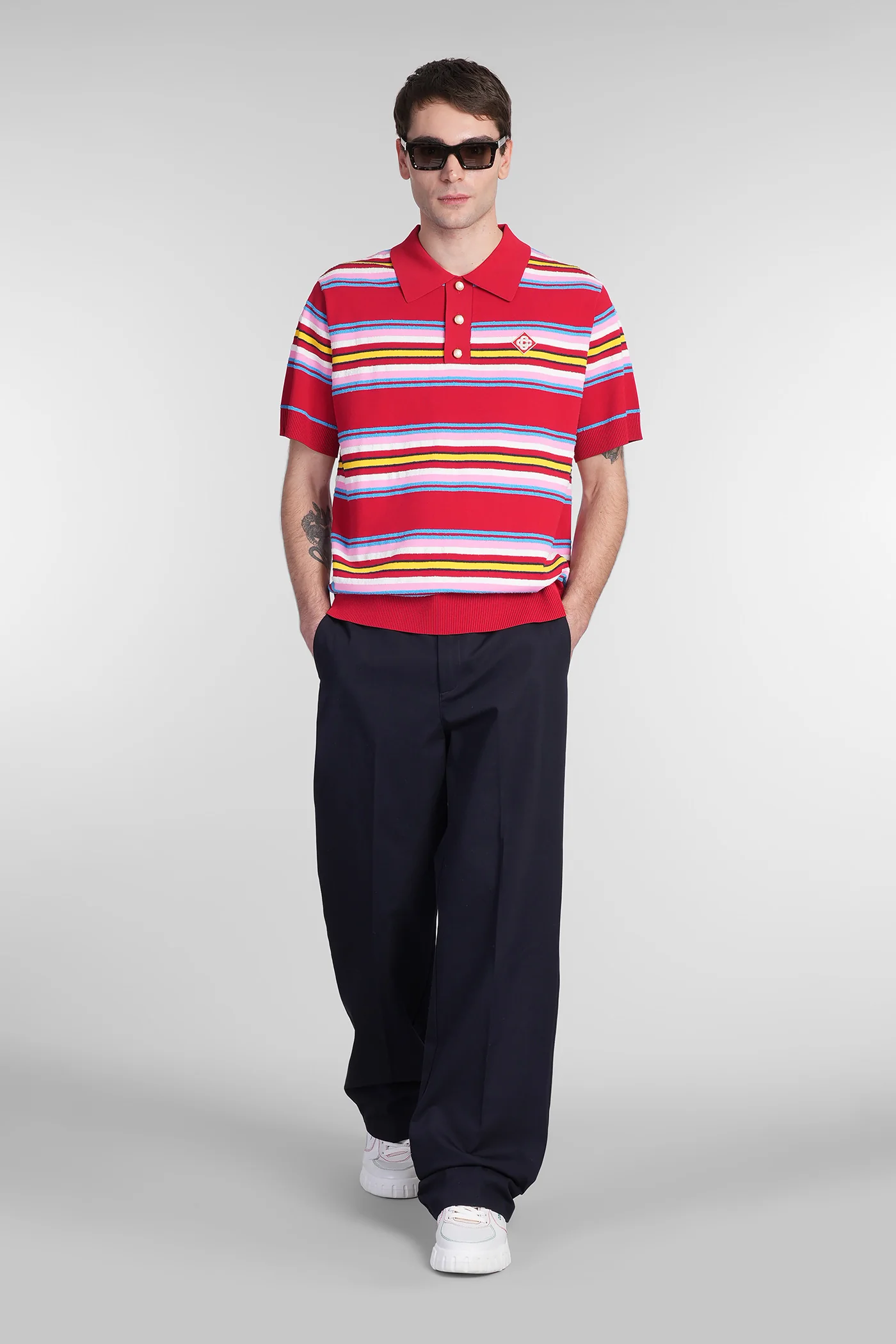 Polo in bordeaux viscose - Image 2