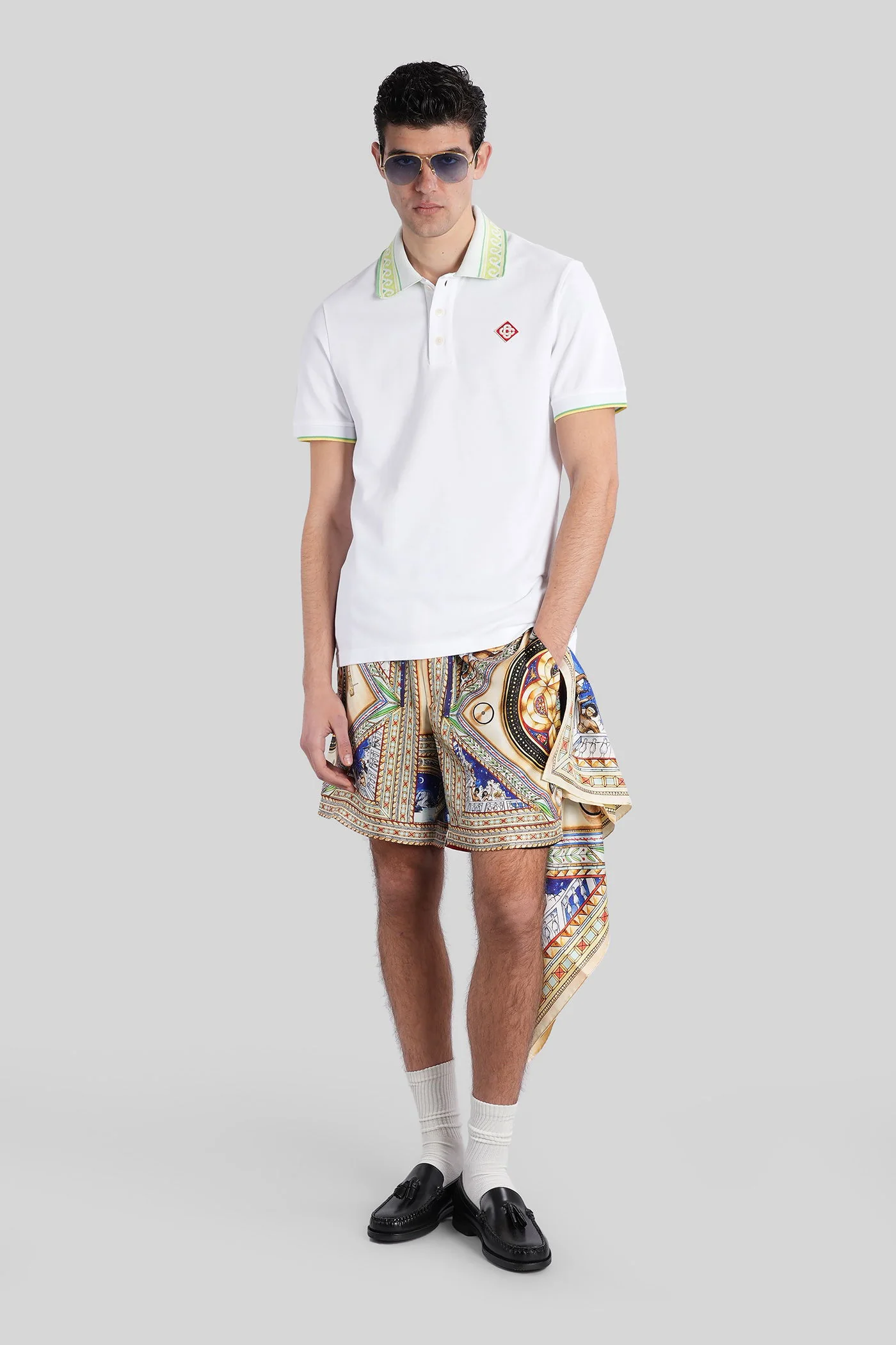 Polo in white cotton - Image 2