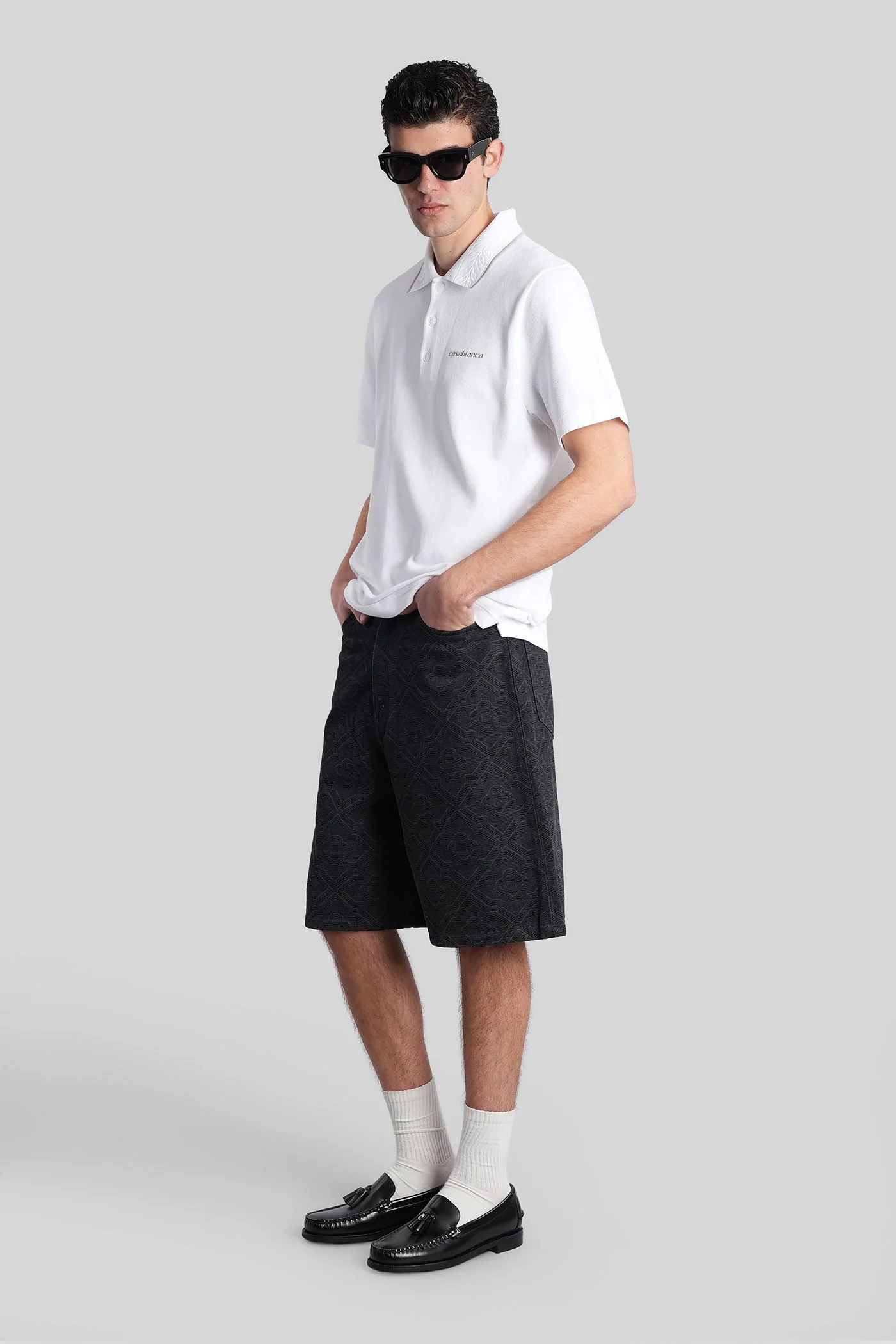 Polo in white cotton - Image 2