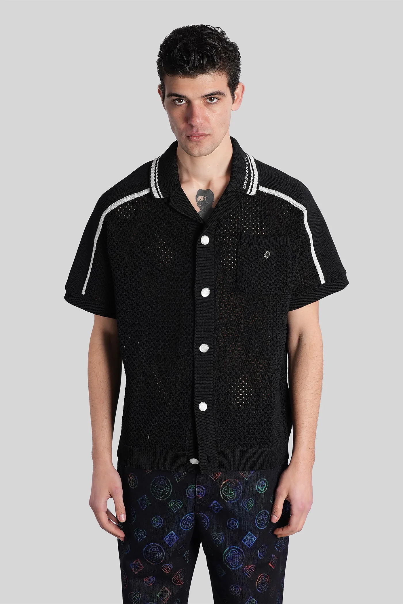Shirt in black cotton
