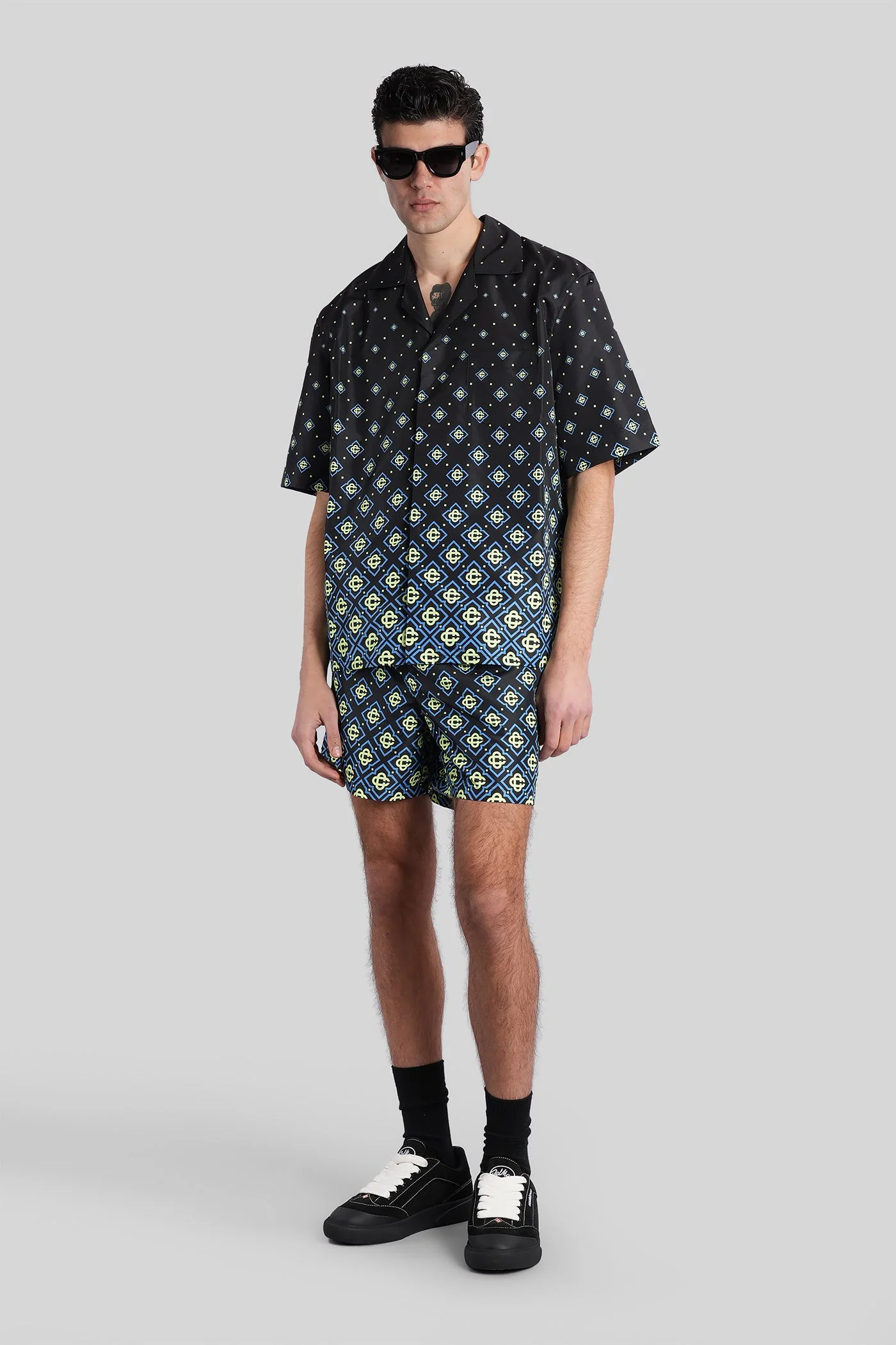 Shirt in black polyester - Image 2