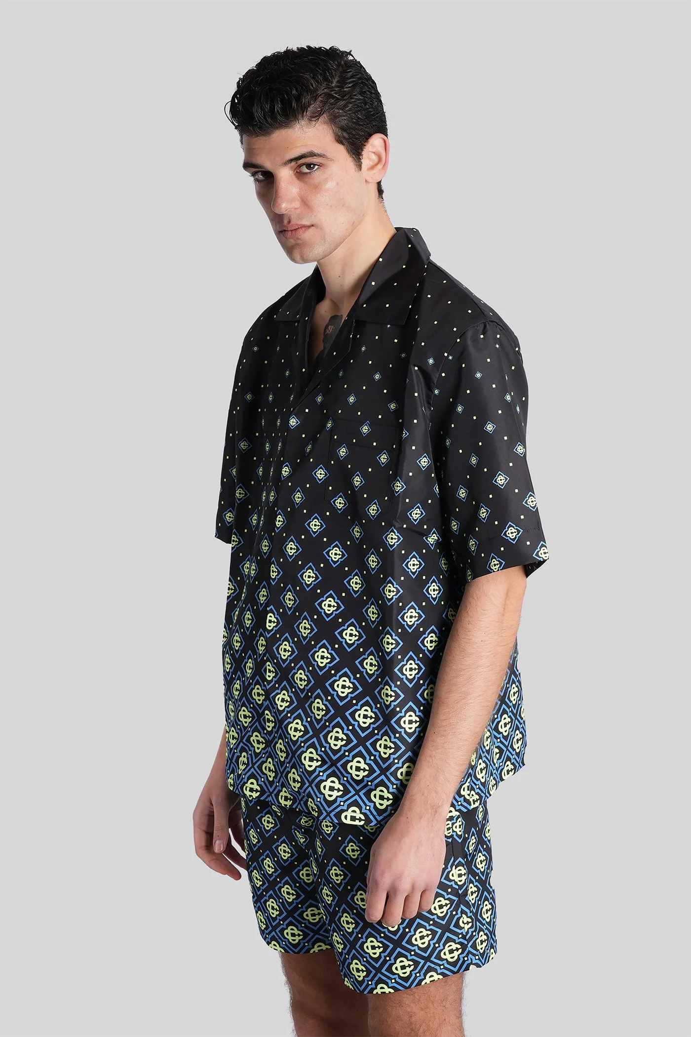 Shirt in black polyester - Image 4