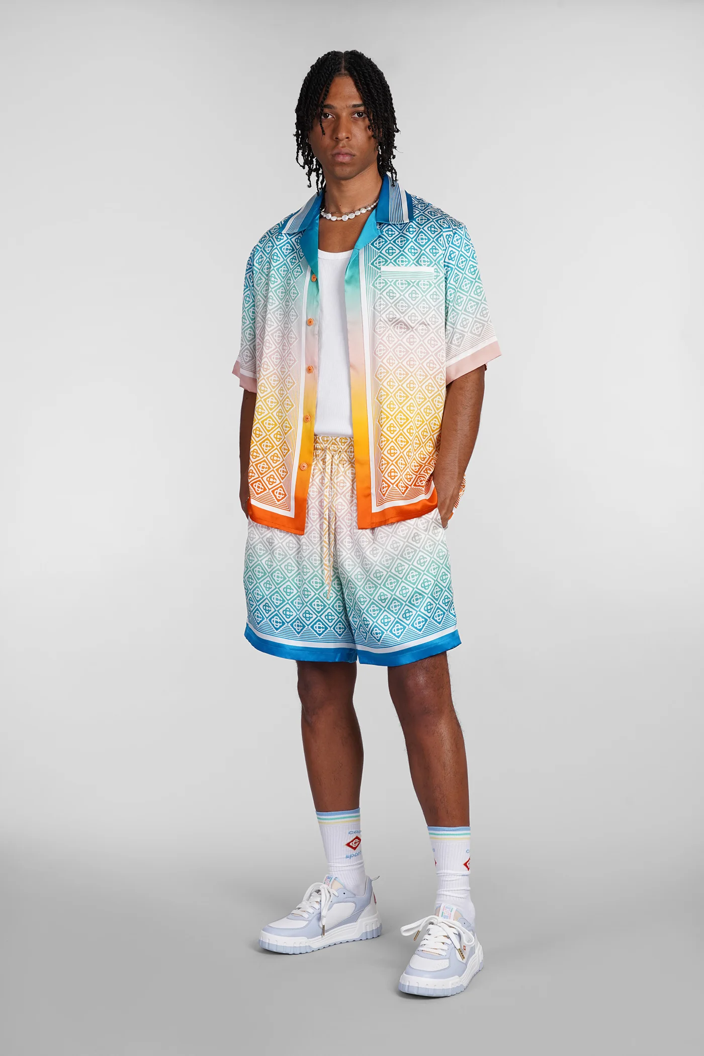 Shirt in multicolor silk - Image 2