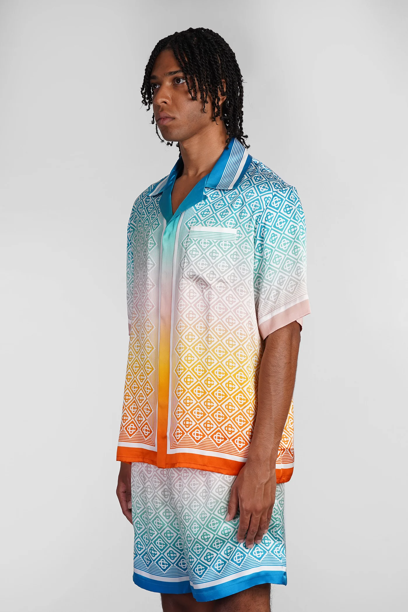 Shirt in multicolor silk - Image 4