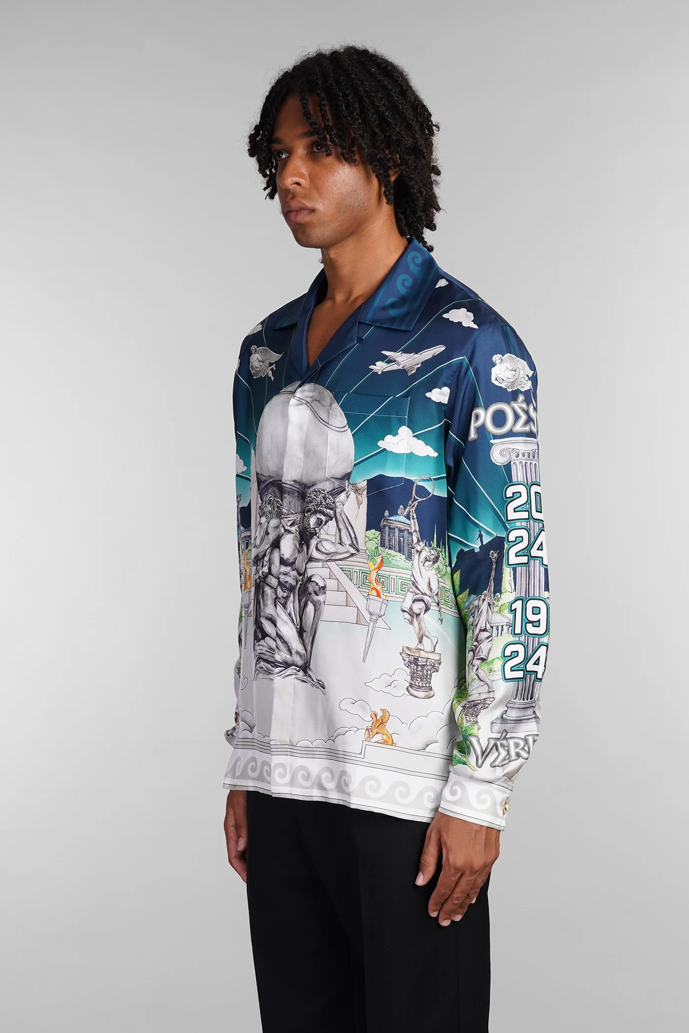 Shirt in multicolor silk - Image 4