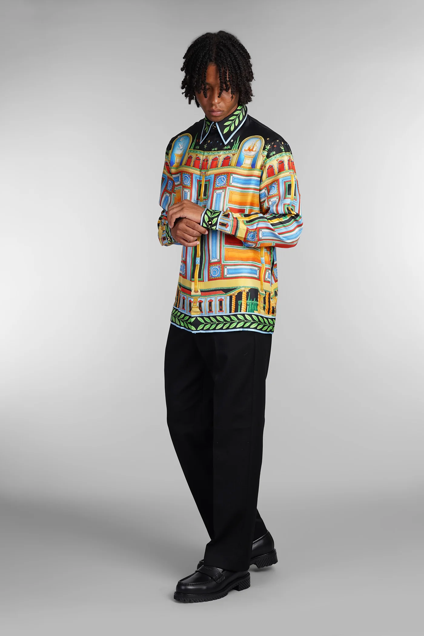 Shirt in multicolor silk - Image 2