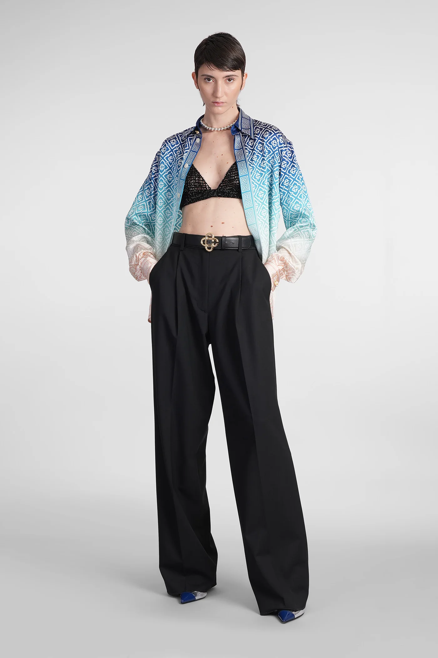 Shirt in multicolor silk - Image 2