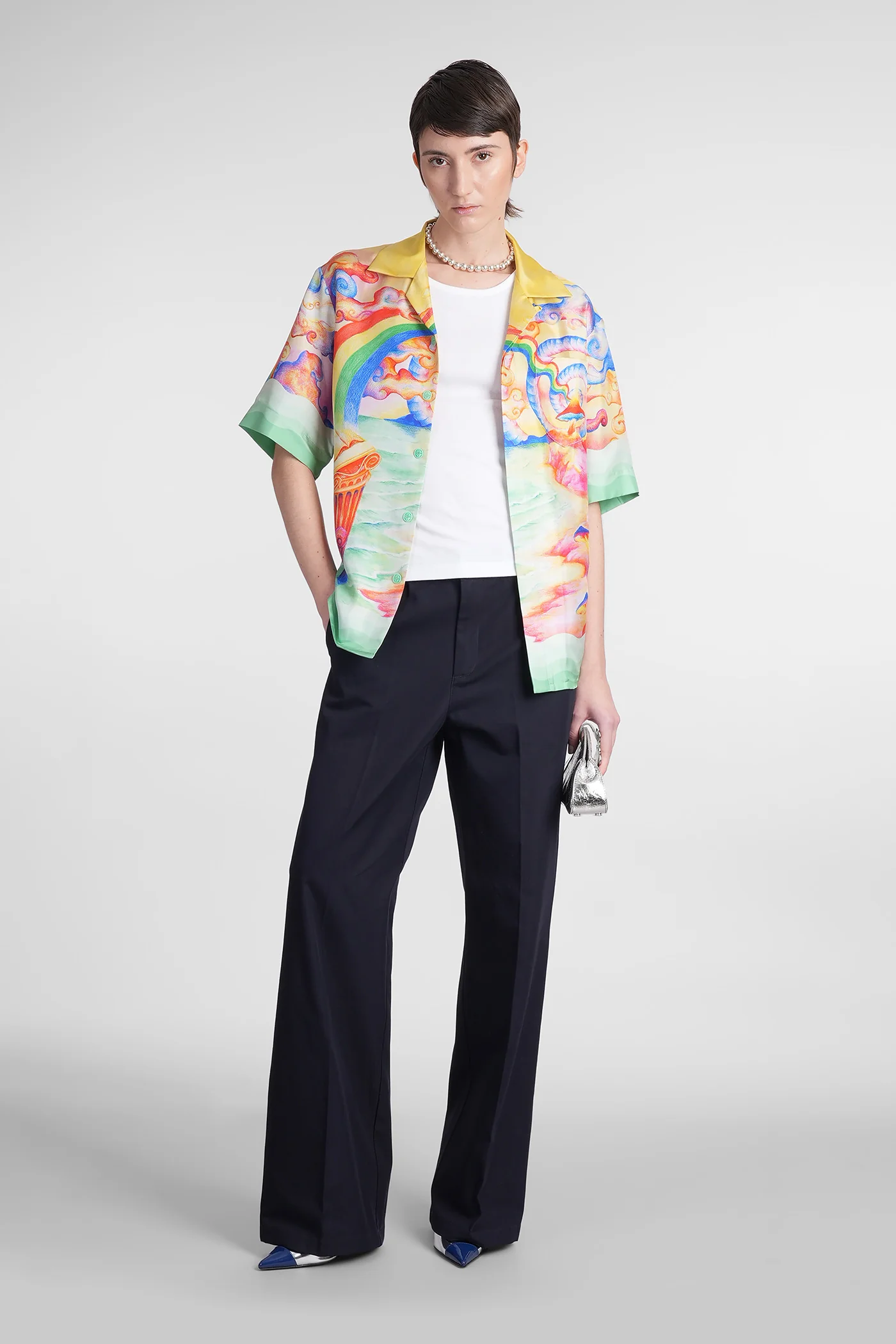Shirt in multicolor silk - Image 2