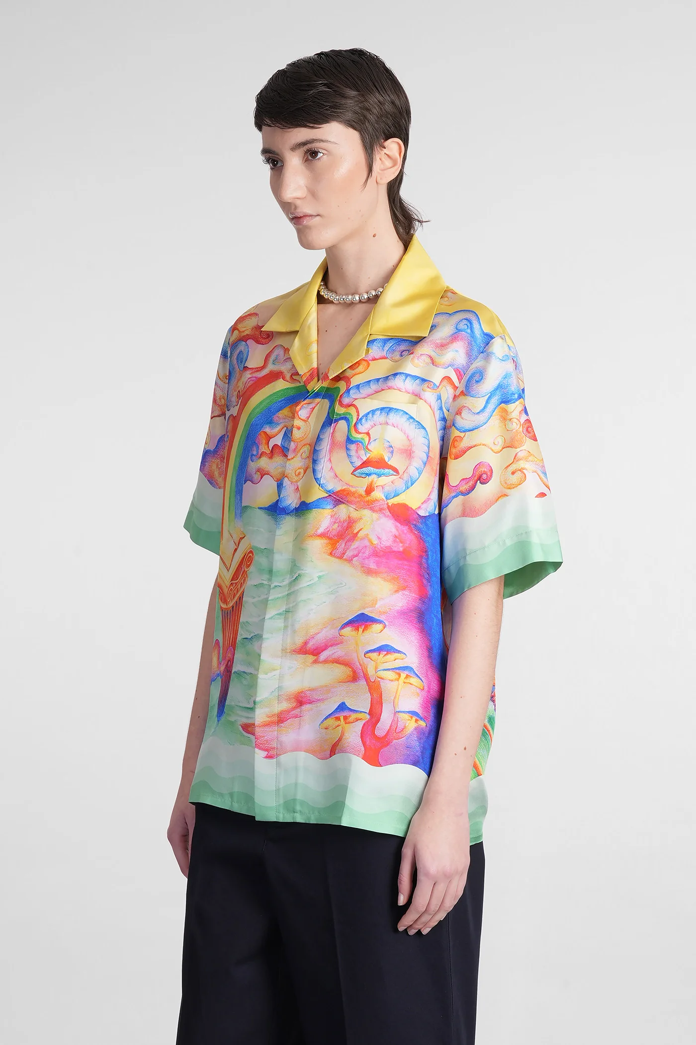 Shirt in multicolor silk - Image 4