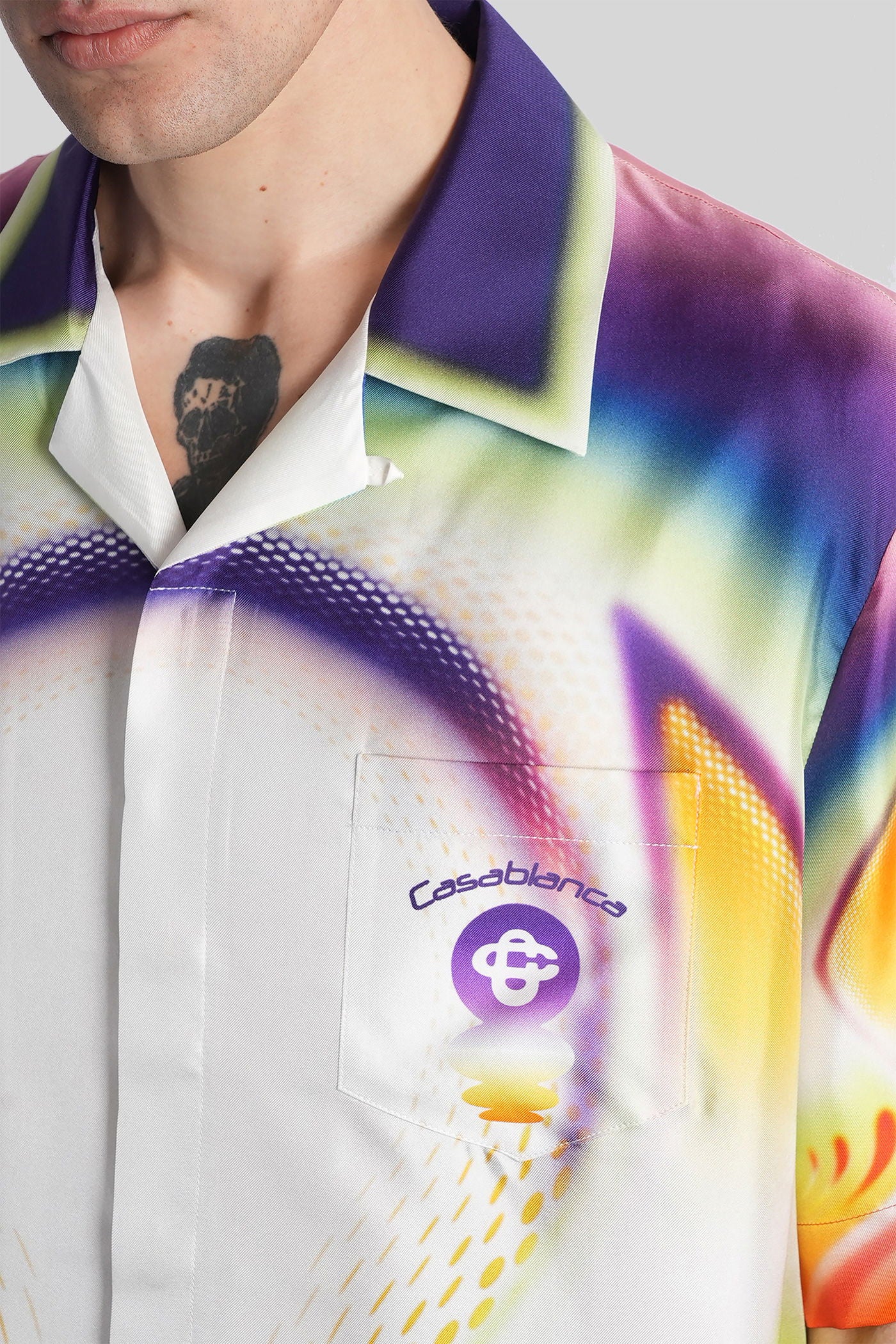 Shirt in multicolor silk - Image 5