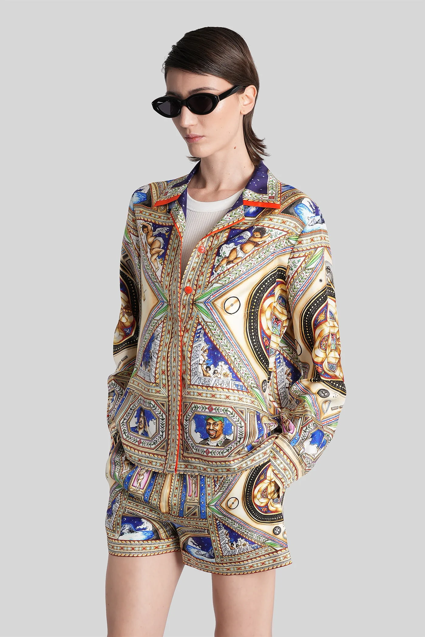 Shirt in multicolor silk - Image 4