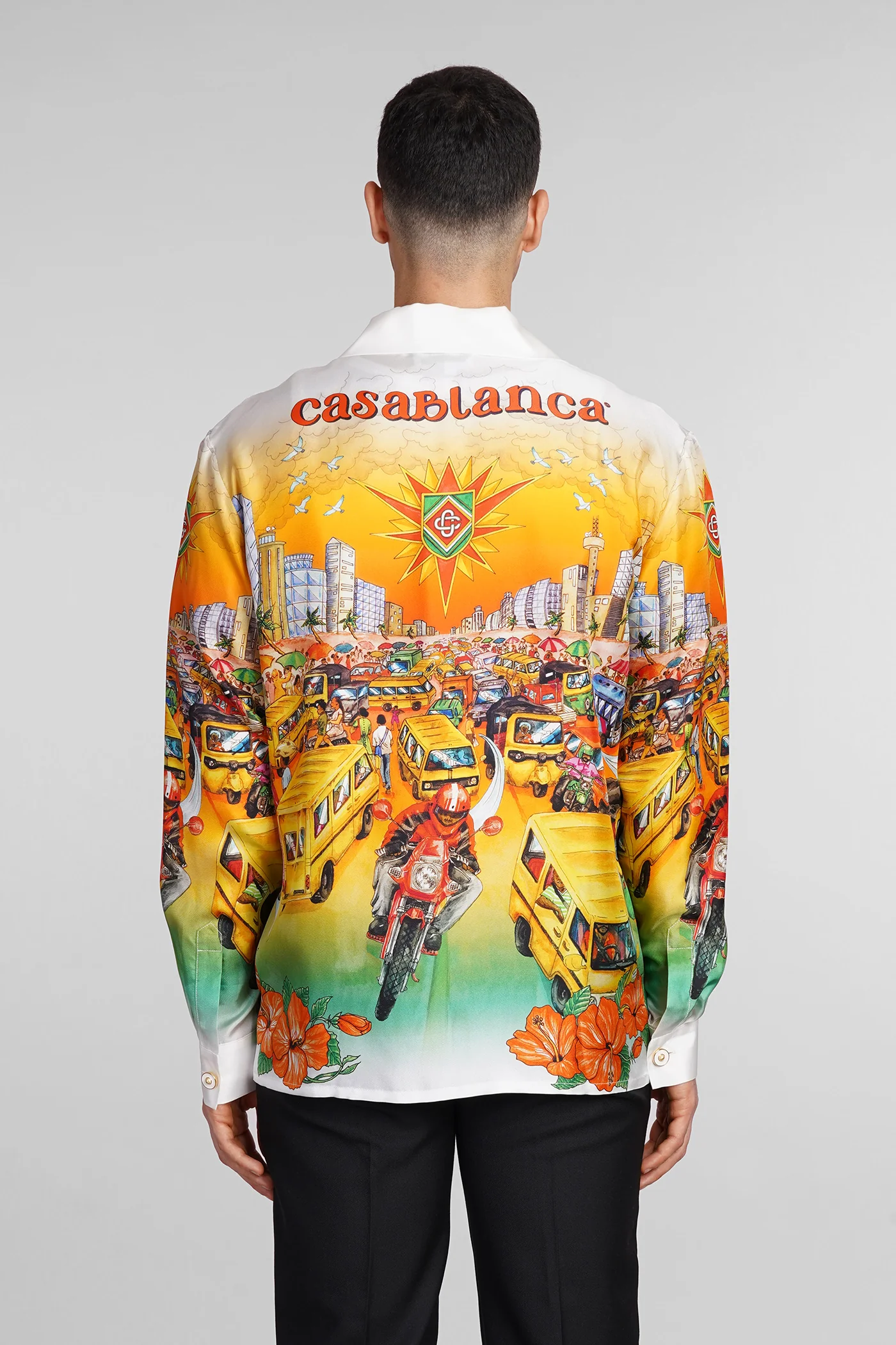 Shirt in multicolor silk - Image 3