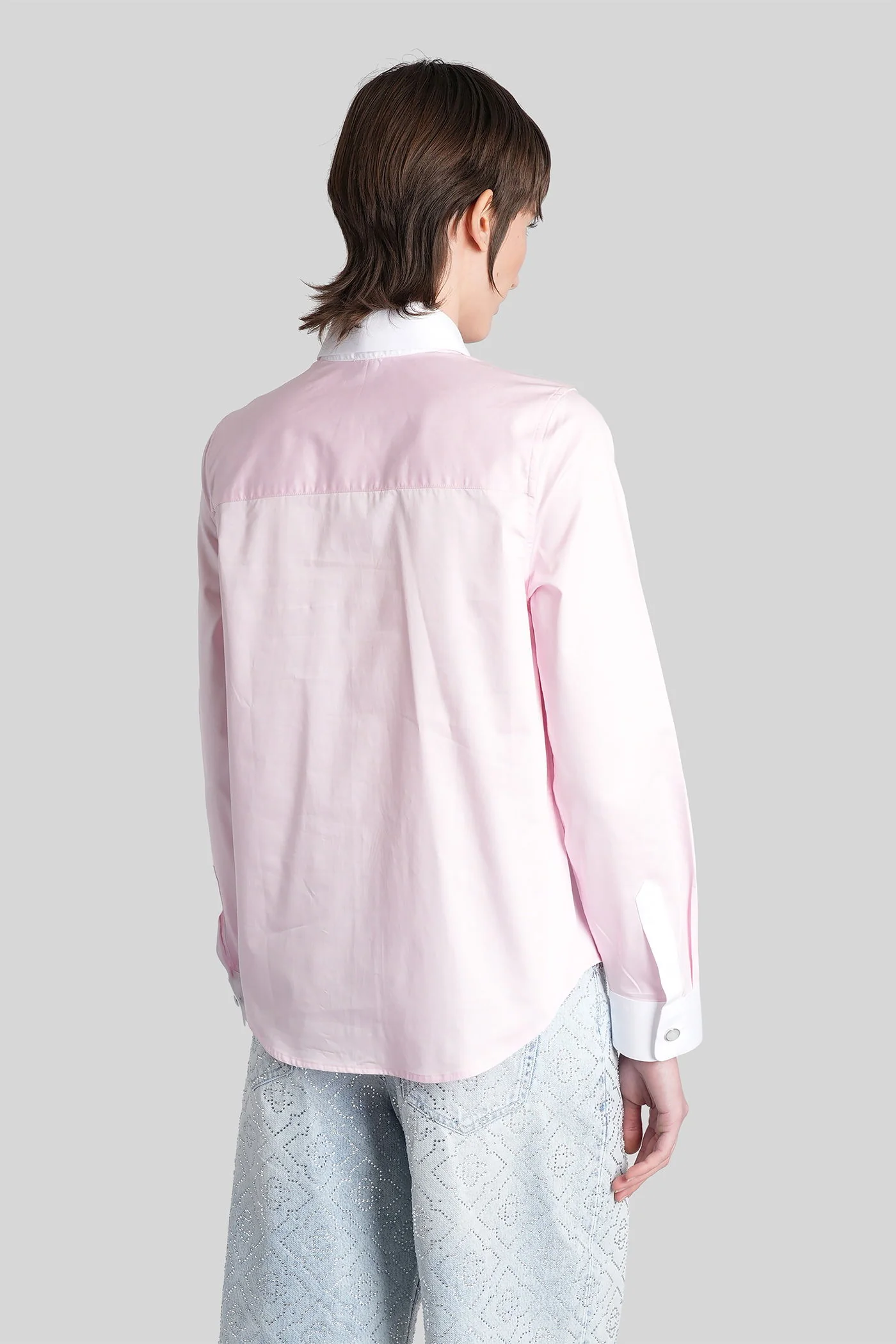 Shirt in rose-pink cotton - Image 3