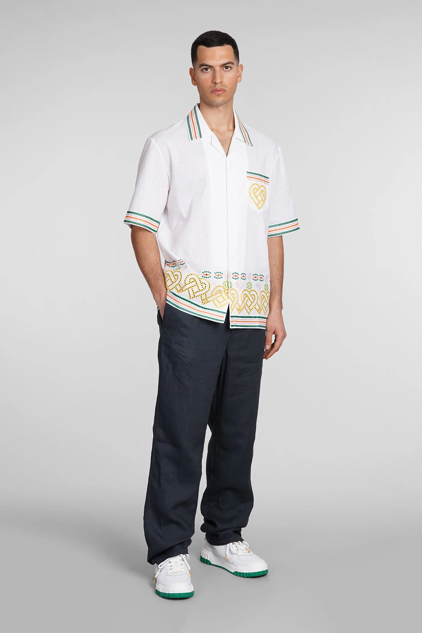 Shirt in white cotton - Image 2