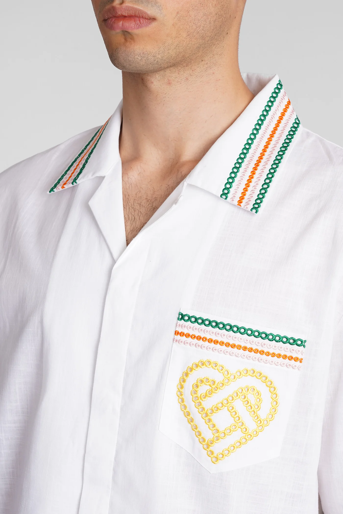 Shirt in white cotton - Image 5