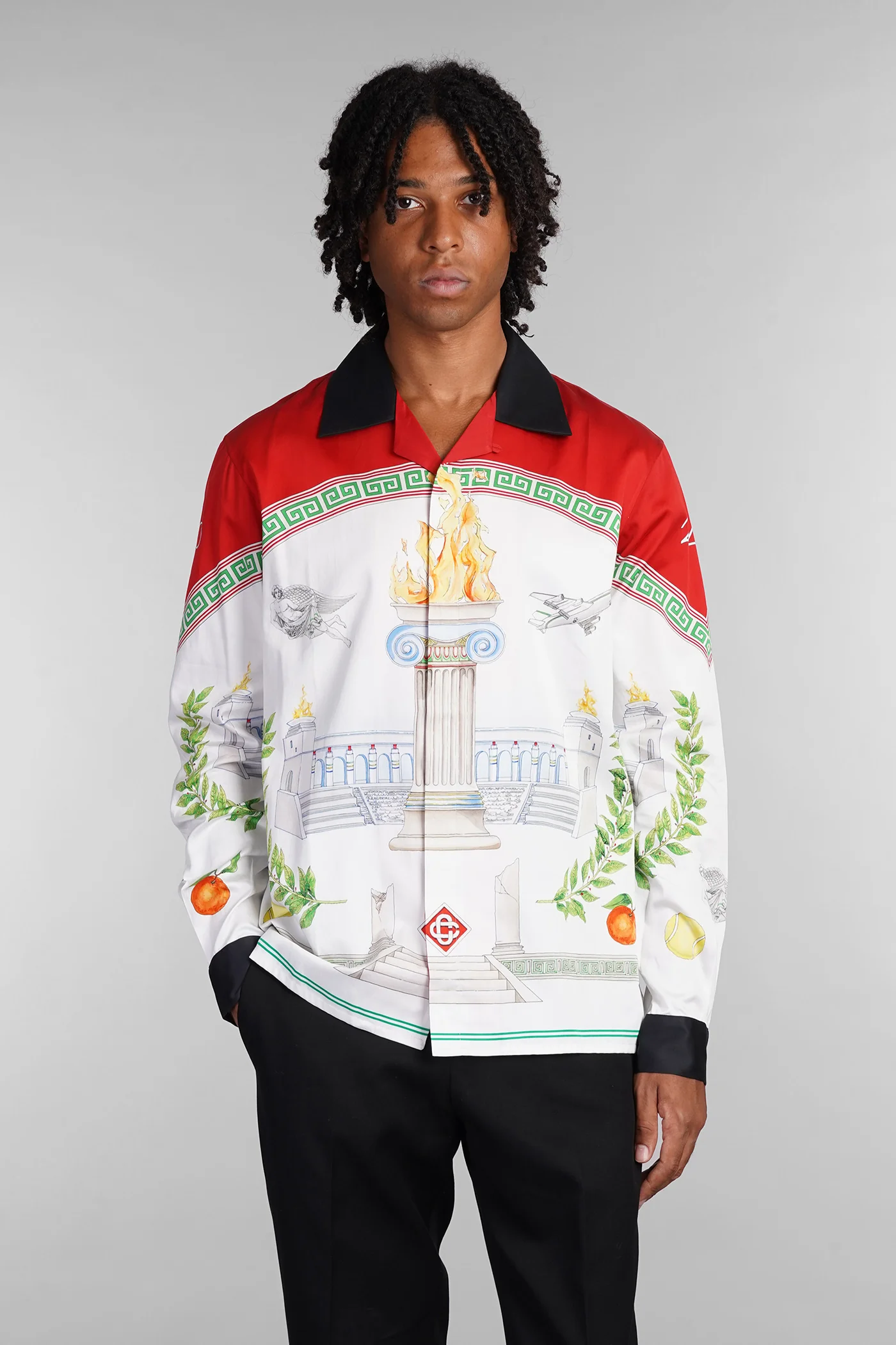 Shirt in white cotton