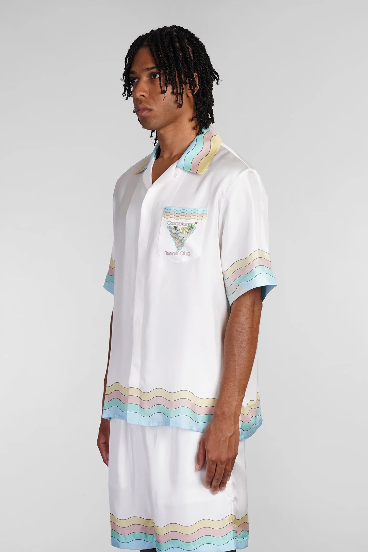 Shirt in white silk - Image 4