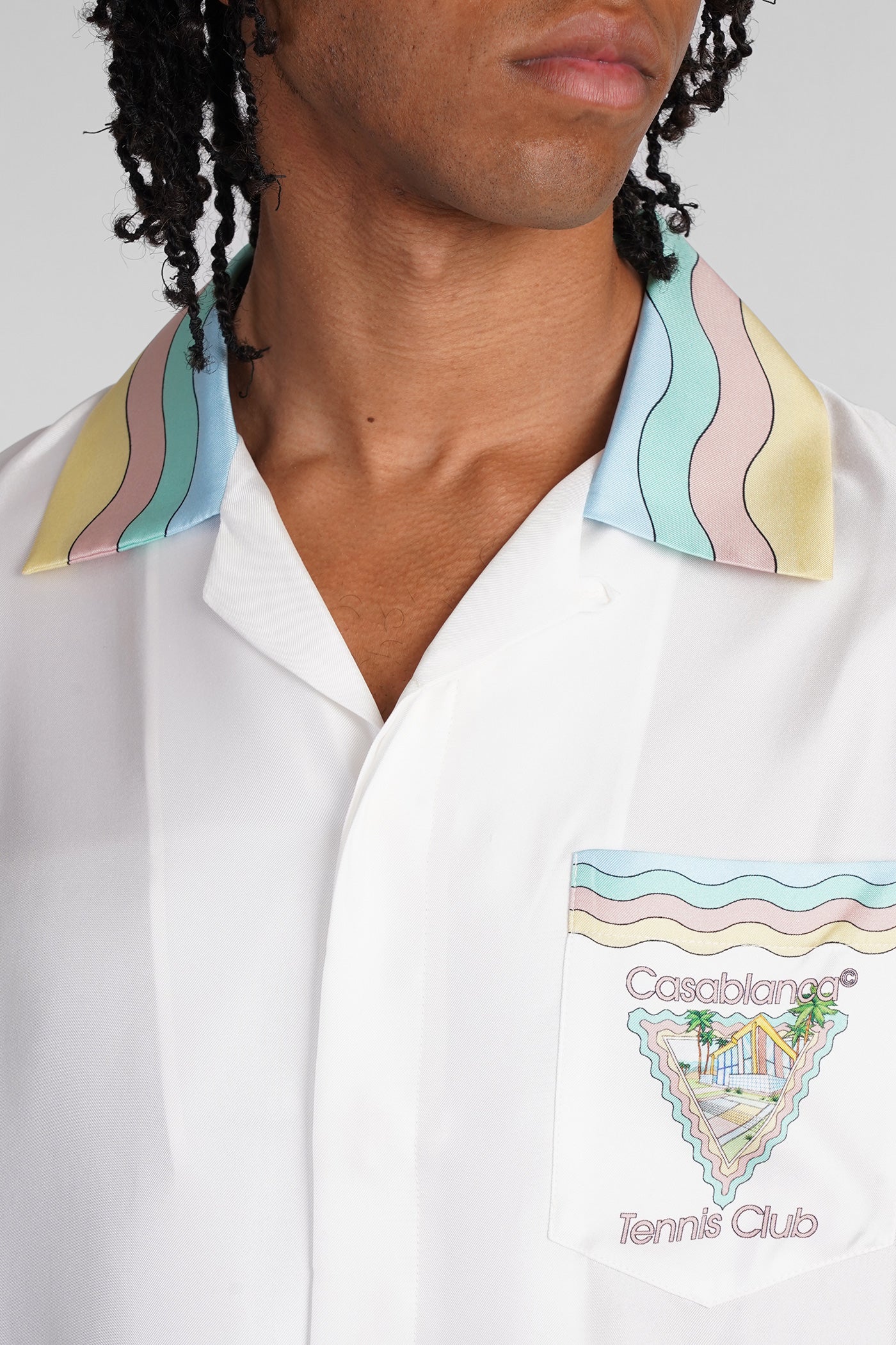 Shirt in white silk - Image 5