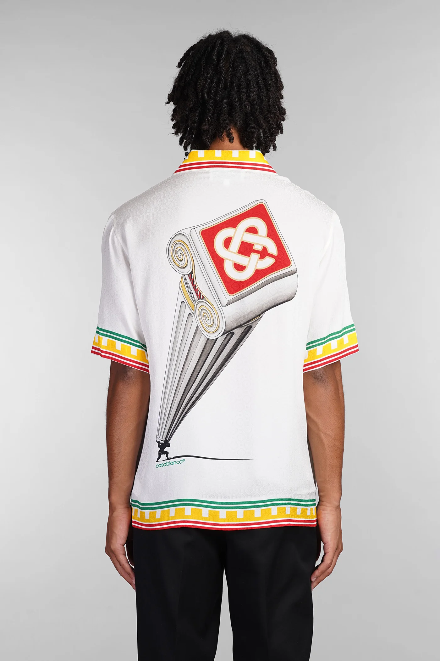 Shirt in white silk - Image 3