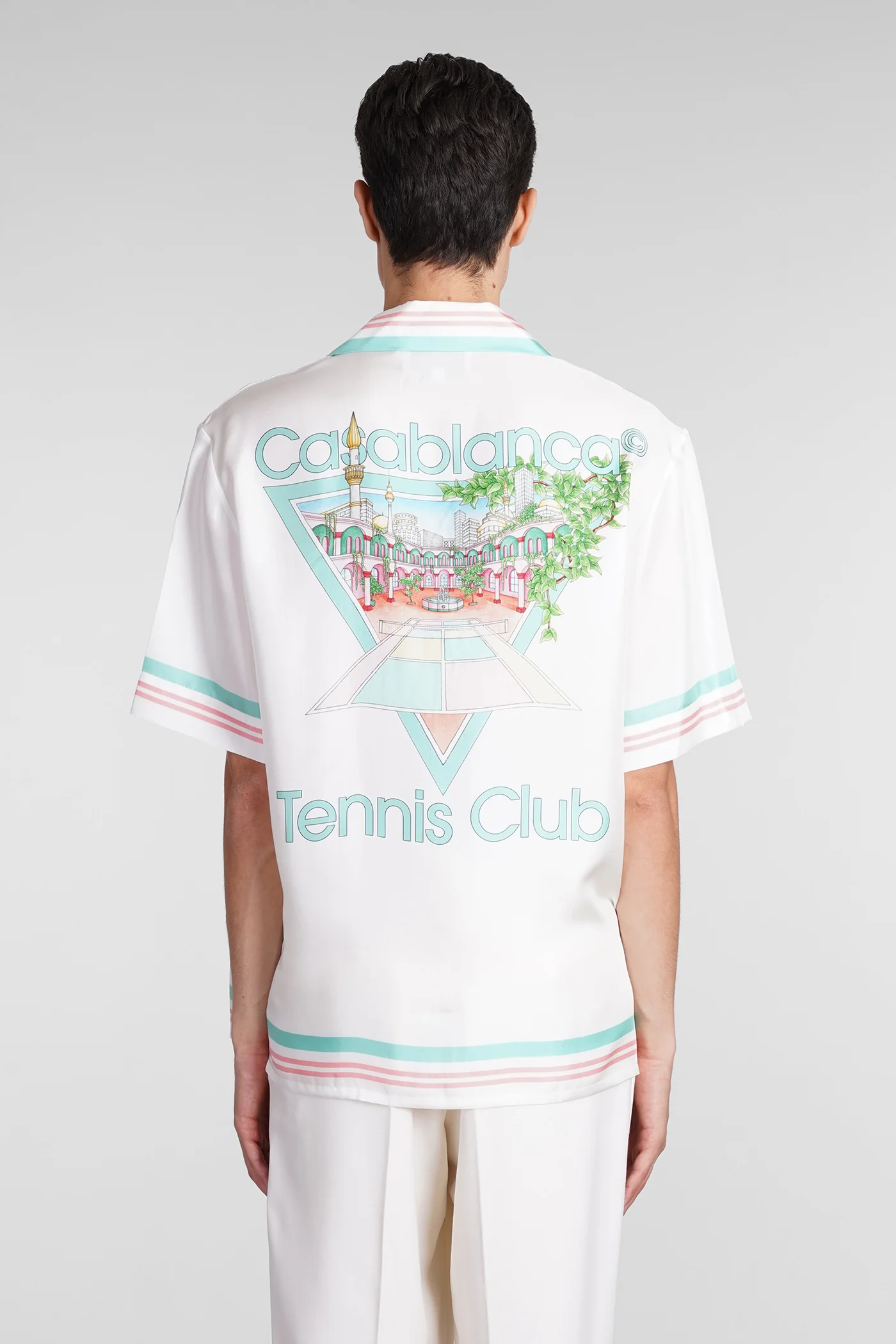 Shirt in white silk - Image 3