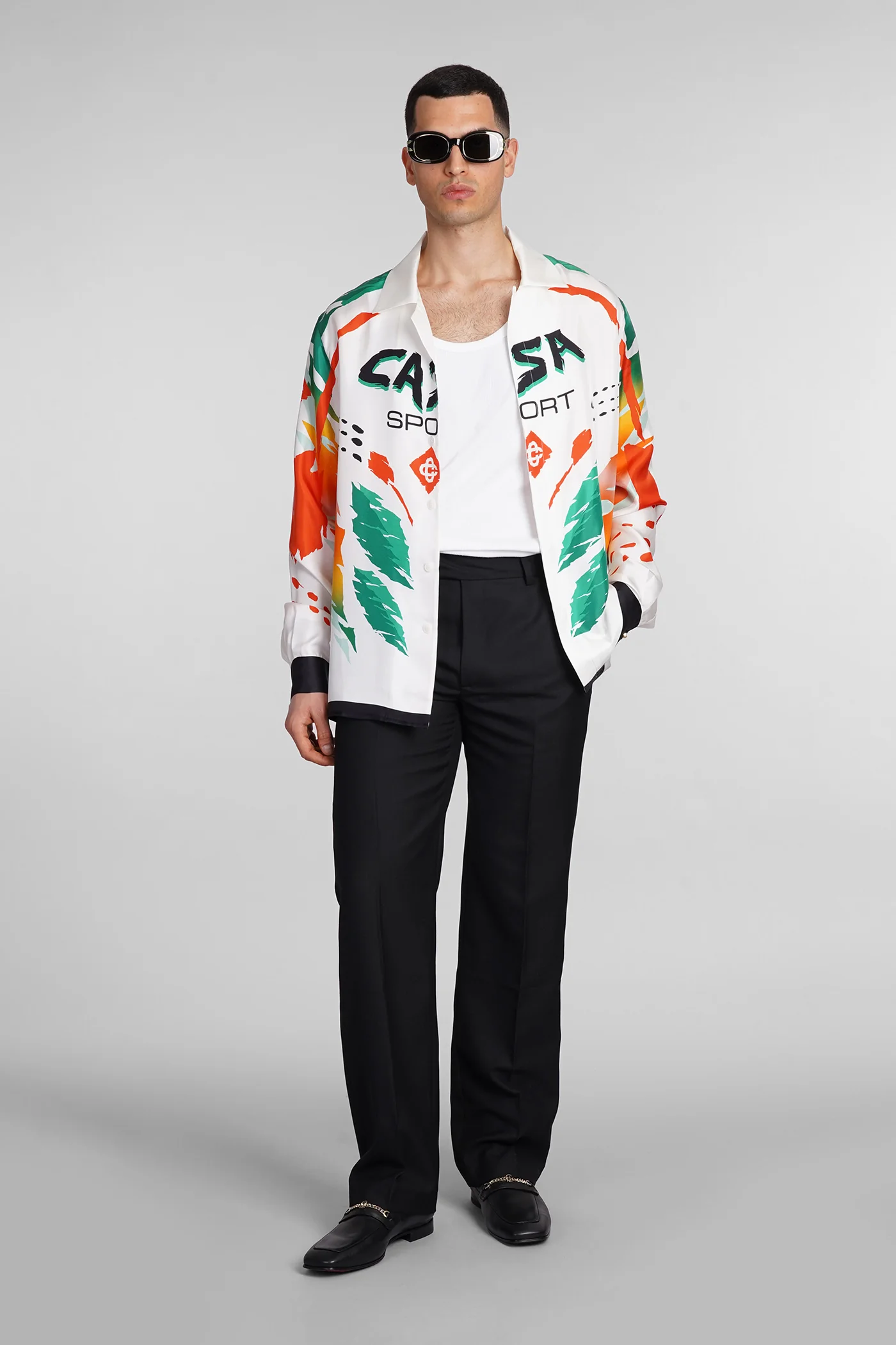 Shirt in white silk - Image 2