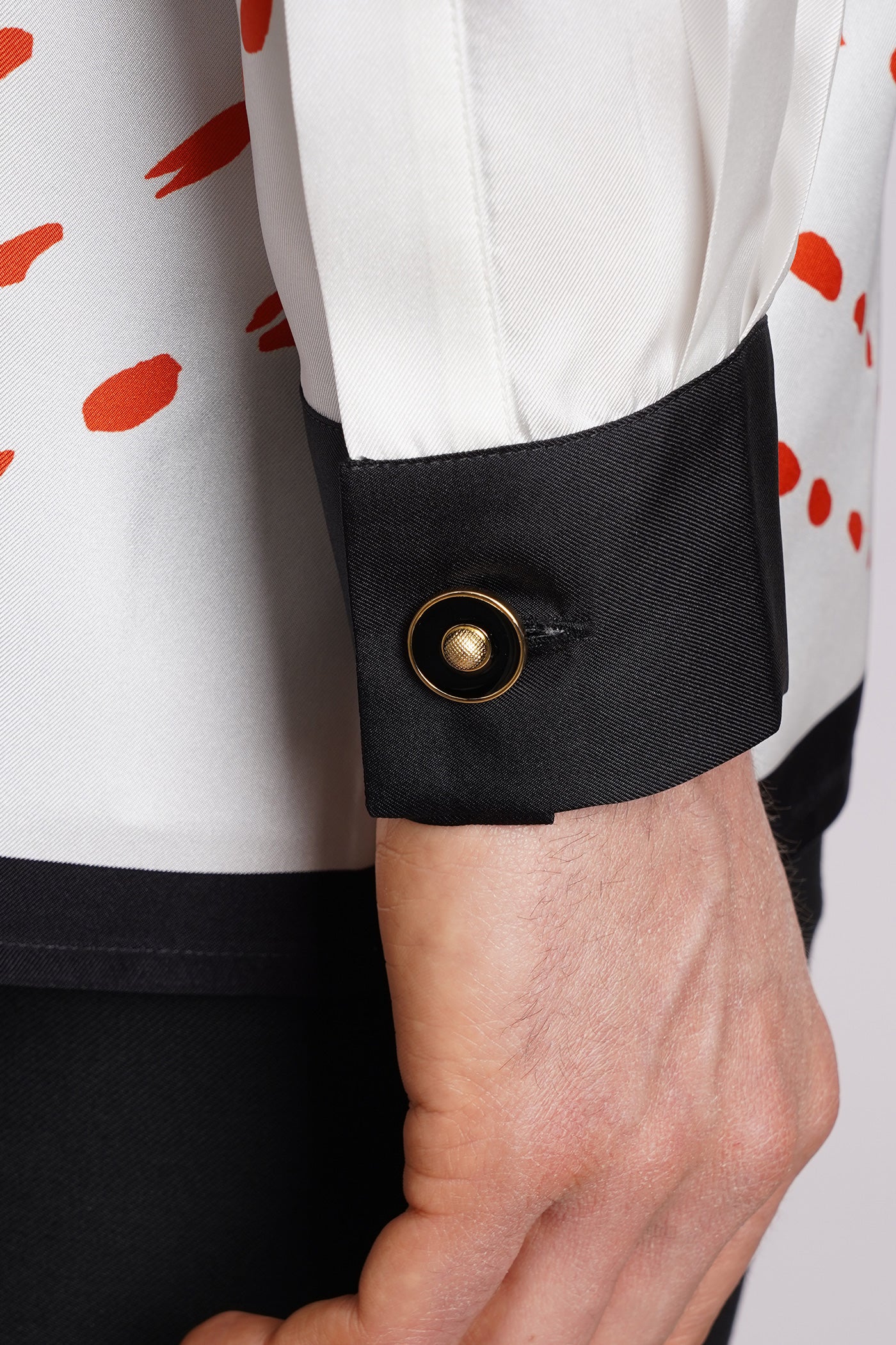 Shirt in white silk - Image 5