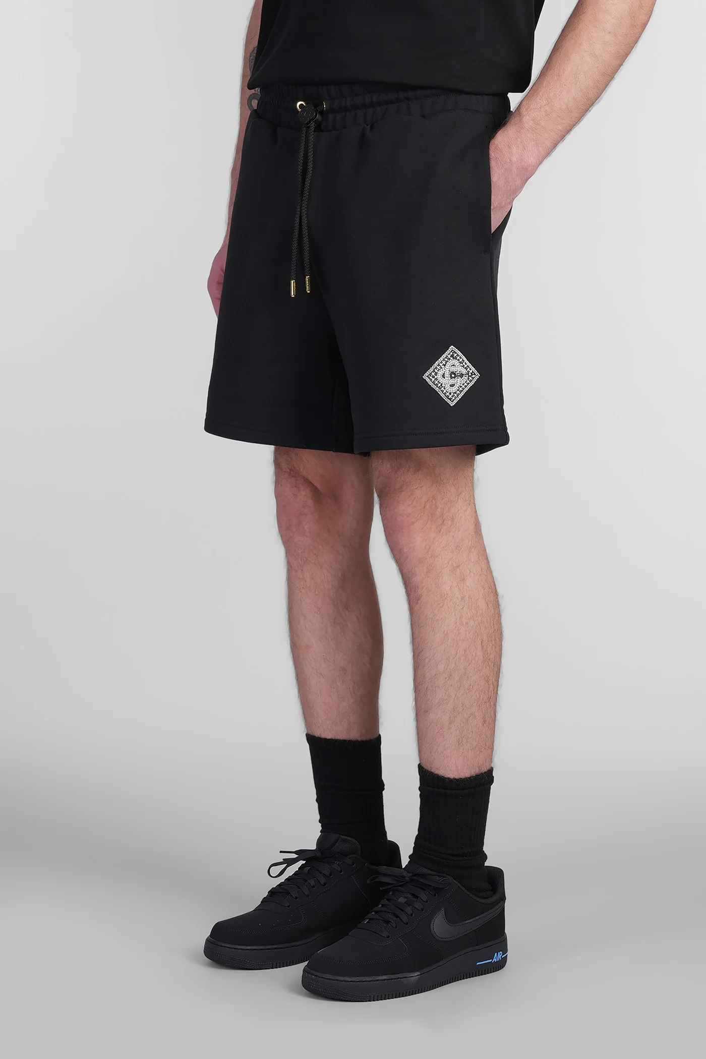 Shorts in black cotton - Image 4