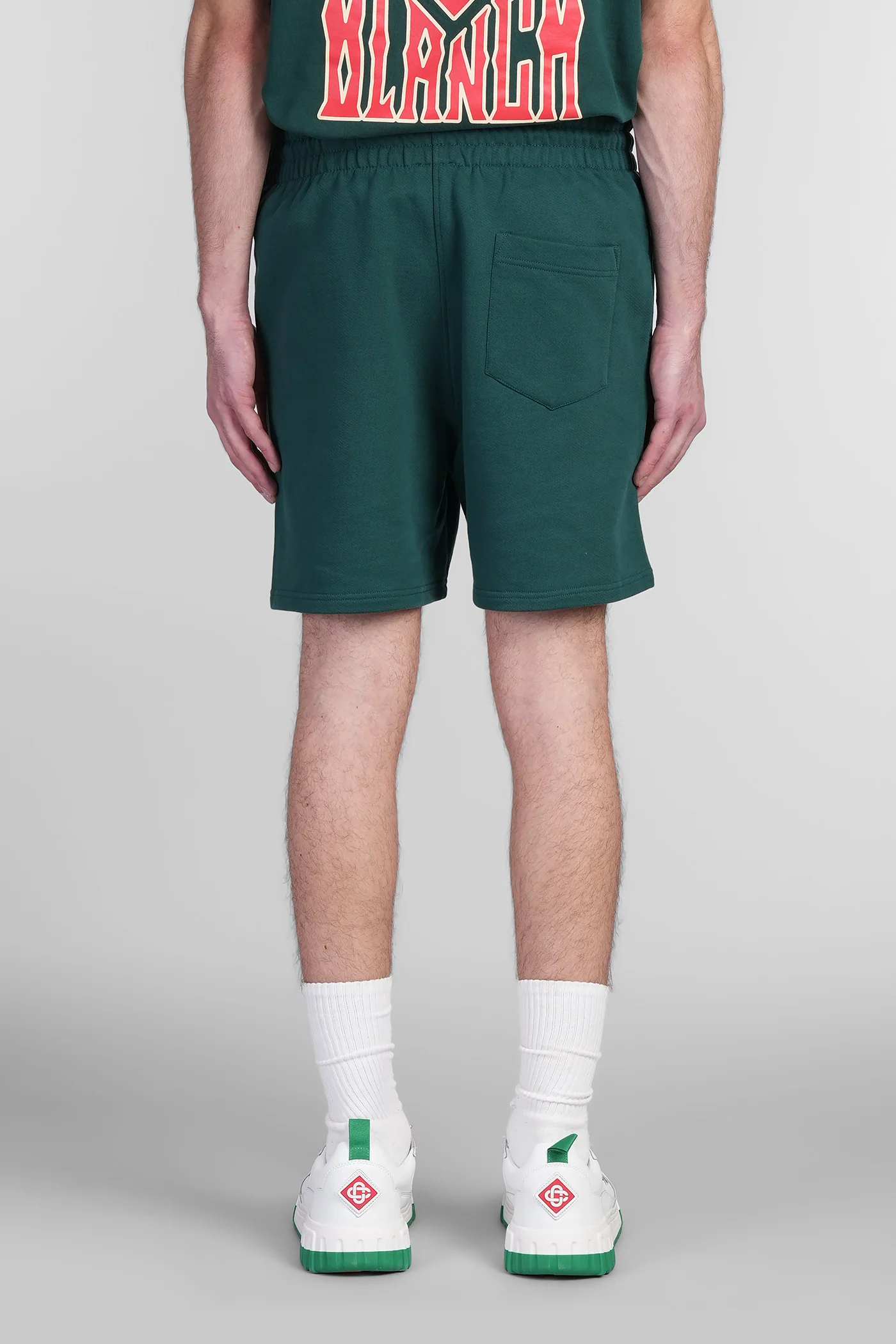 Shorts in green cotton - Image 3