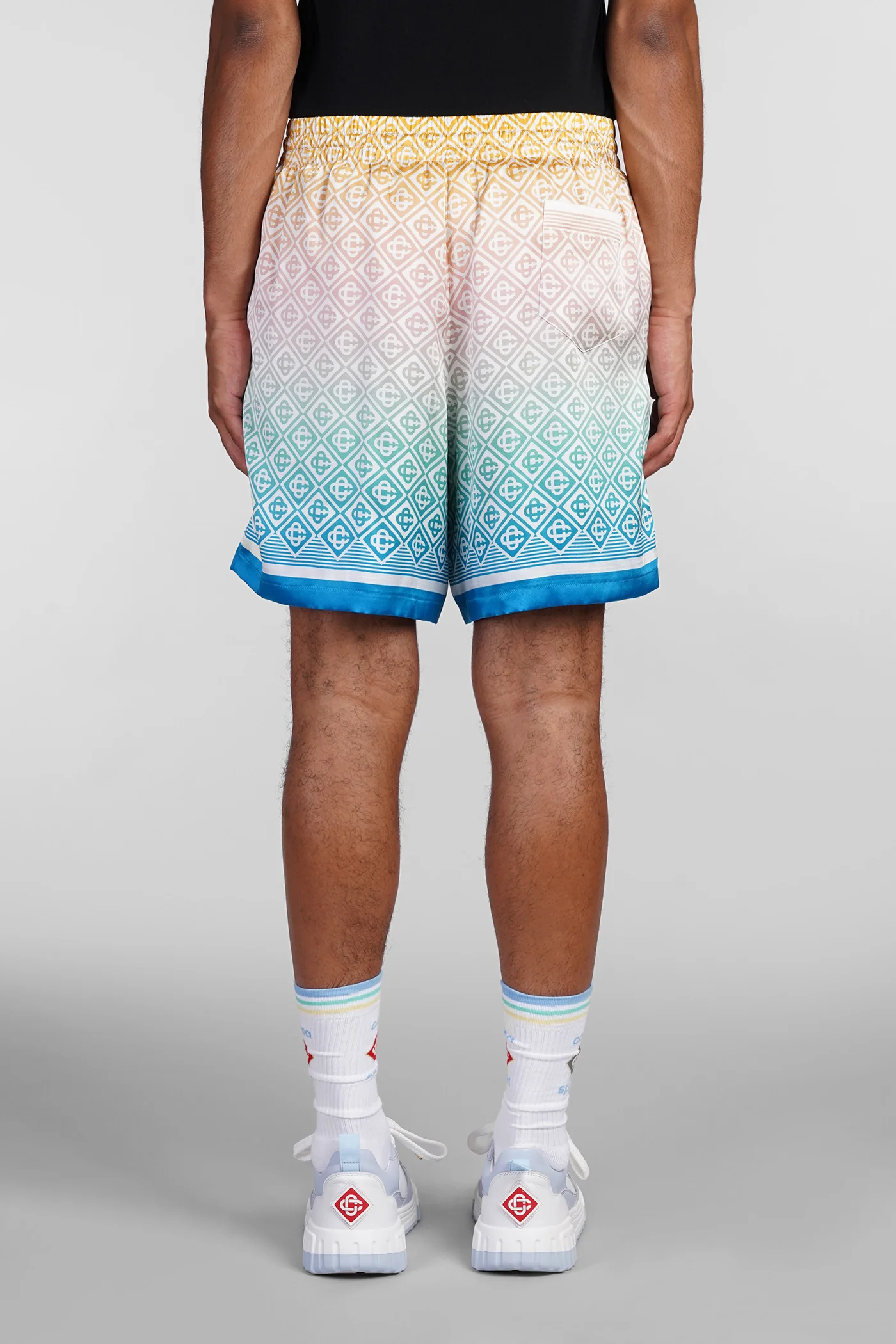 Shorts in multicolor silk - Image 3