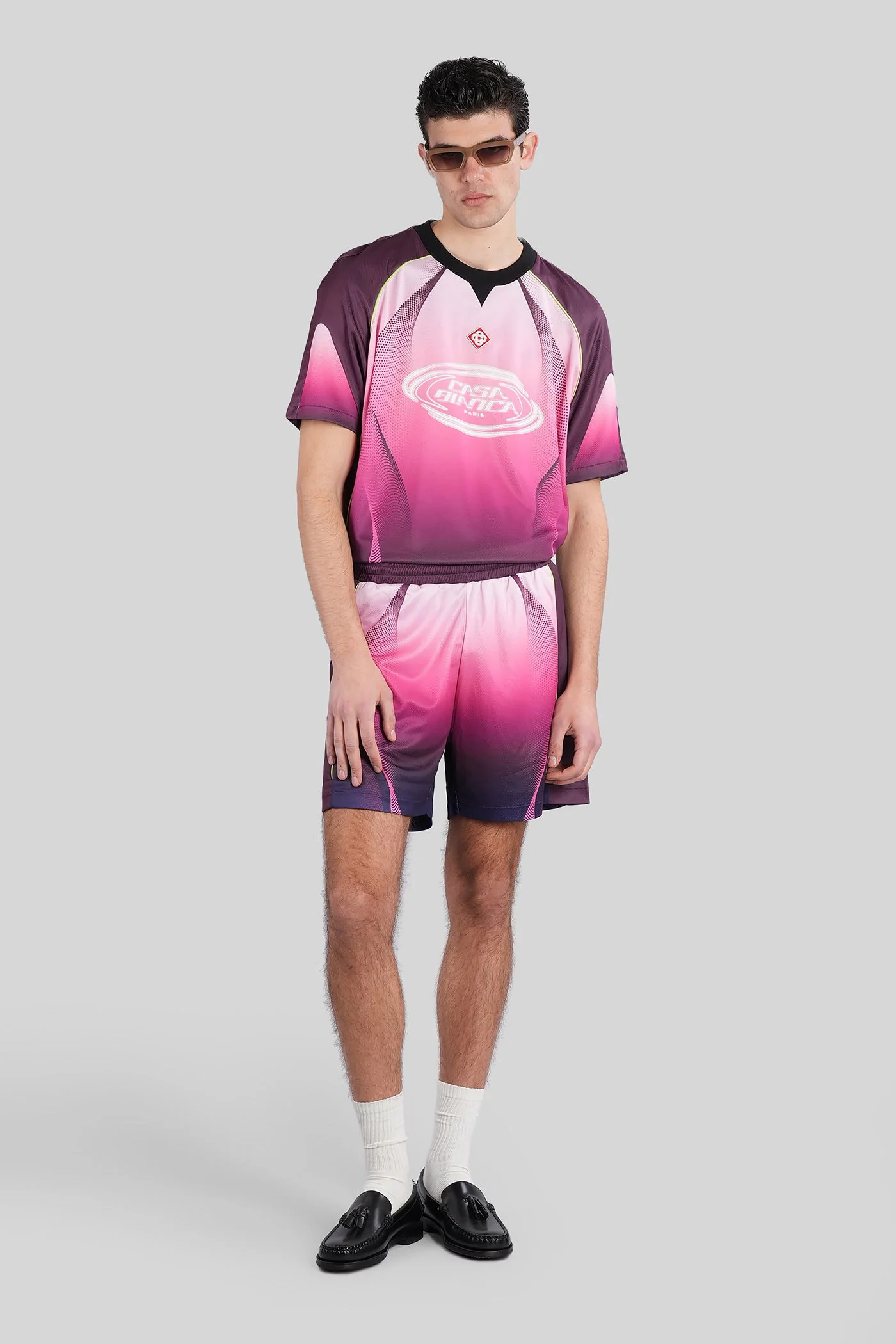 Shorts in Viola polyester - Image 2