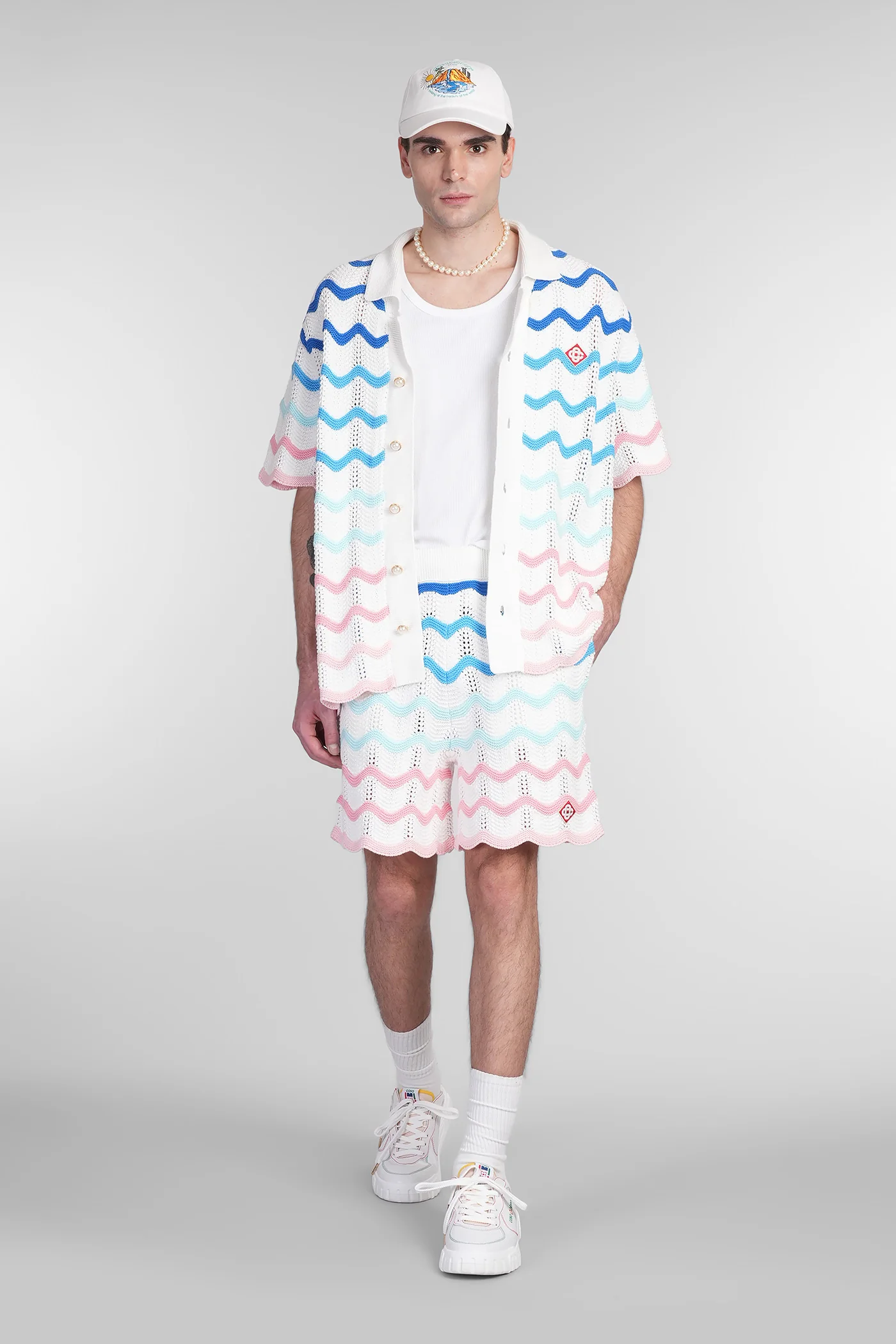 Shorts in white cotton - Image 2