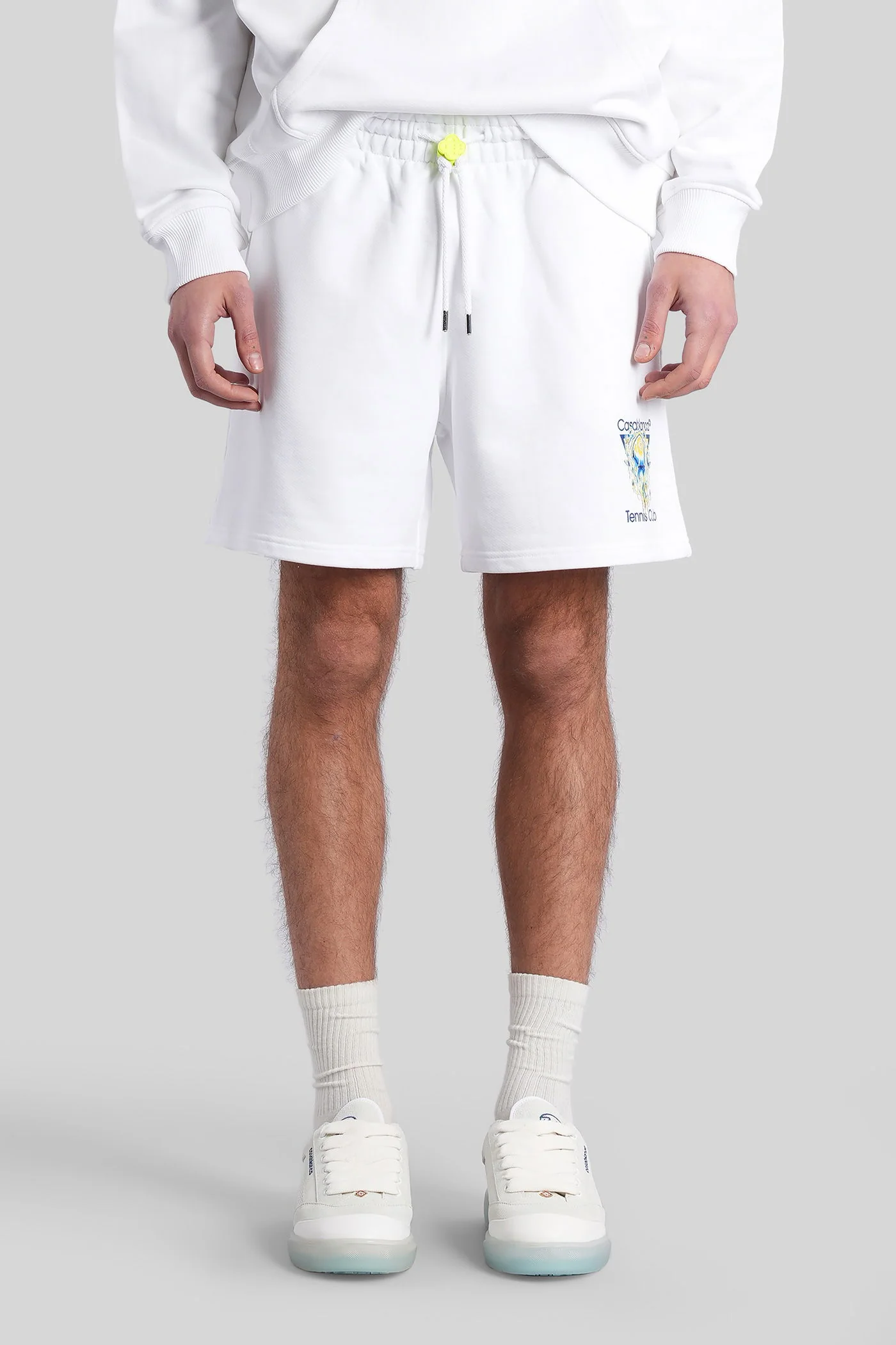 Shorts in white cotton