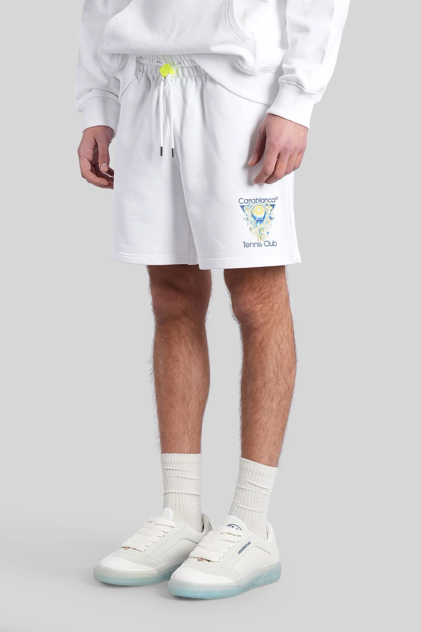 Shorts in white cotton - Image 4