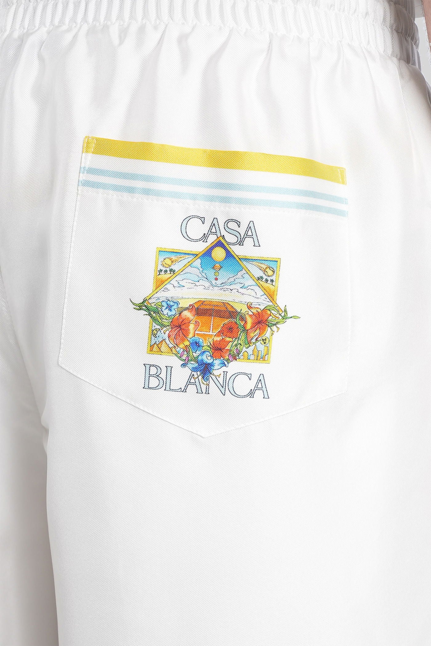 Shorts in white silk - Image 5