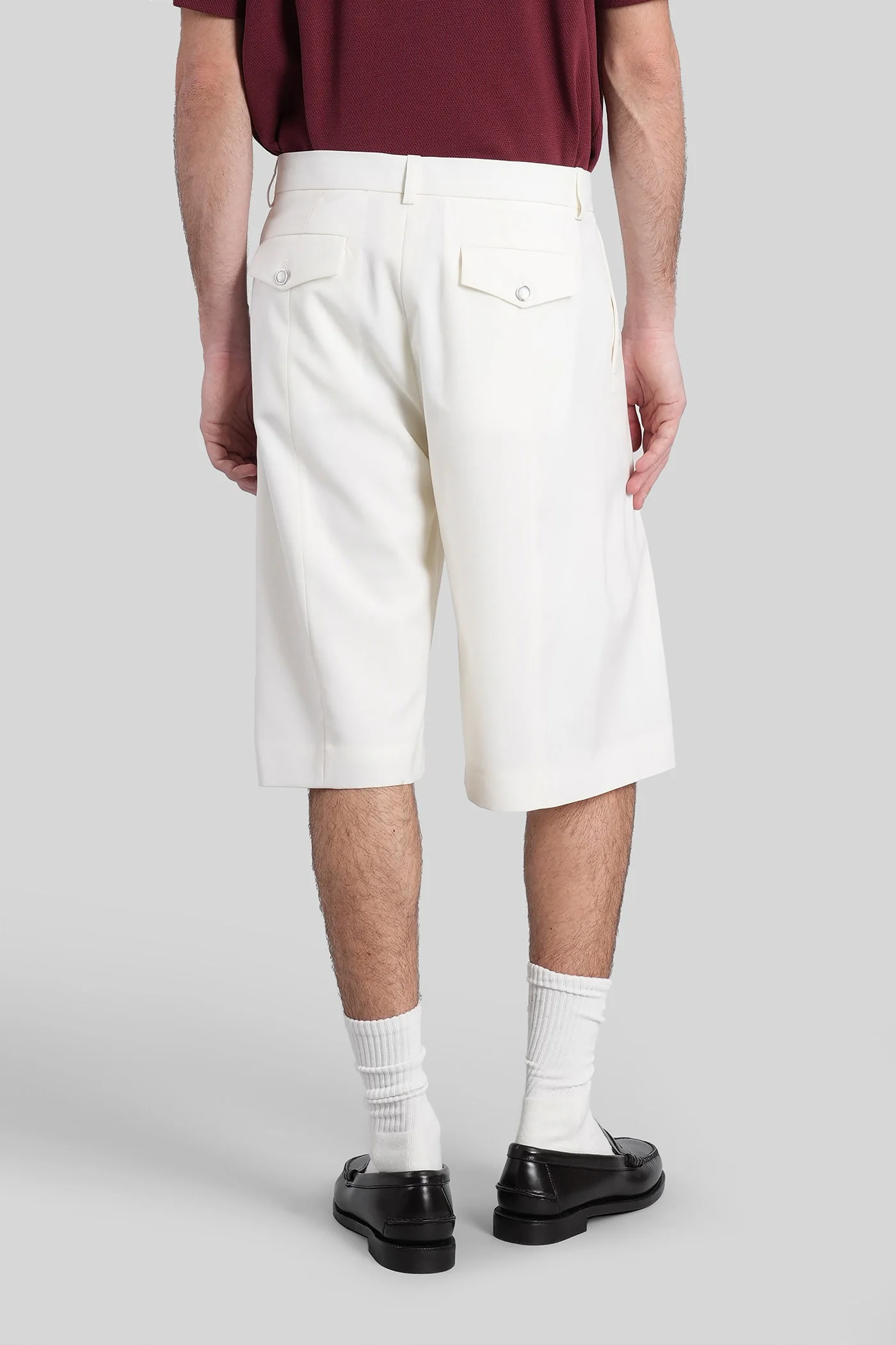 Shorts in white wool - Image 3