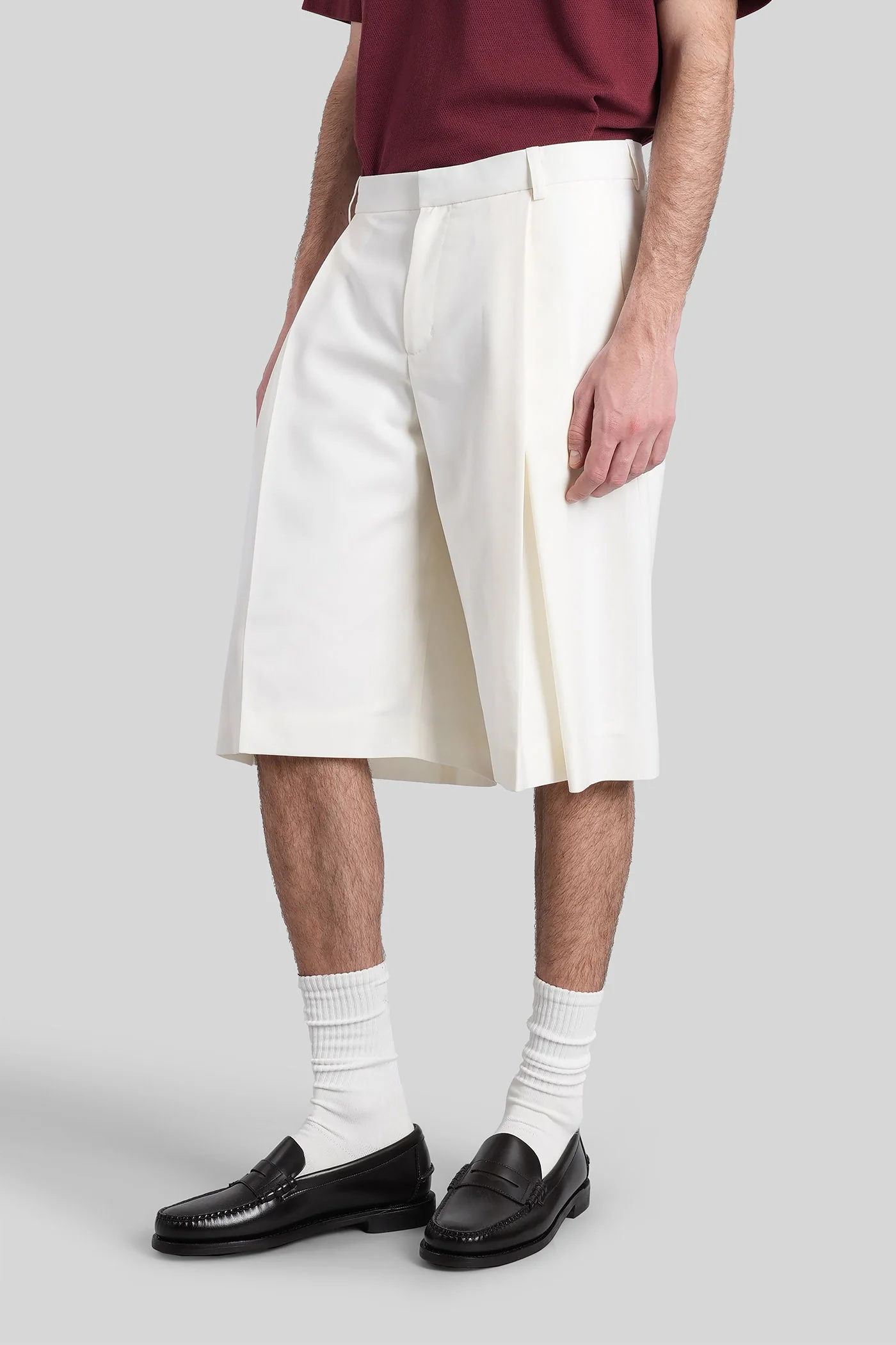 Shorts in white wool - Image 4