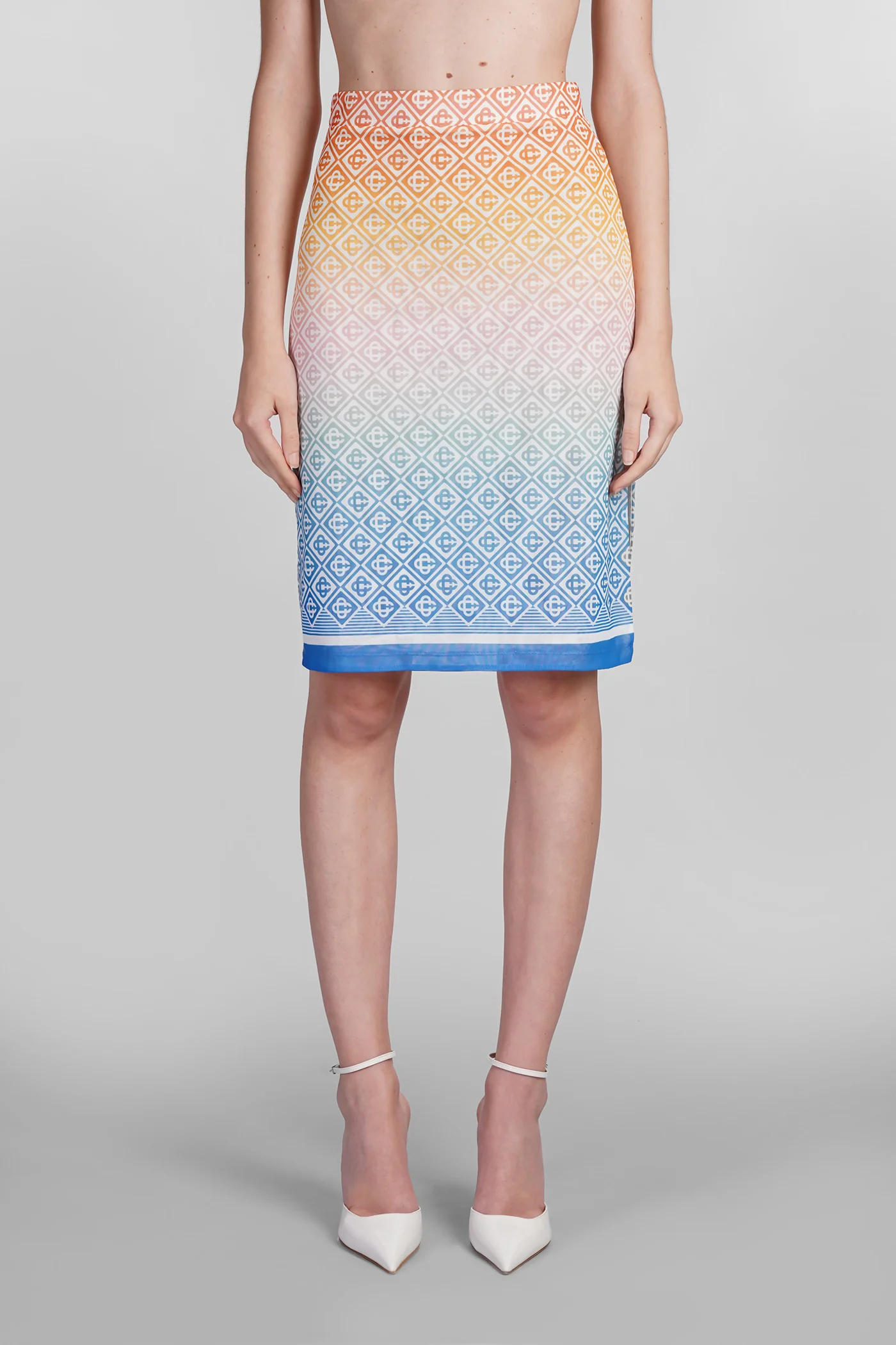 Skirt in multicolor polyester