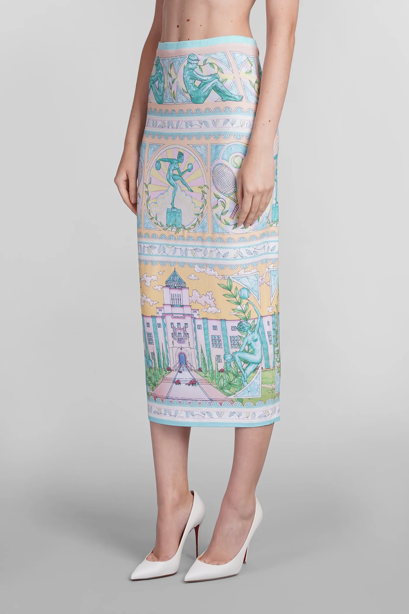 Skirt in multicolor viscose - Image 4