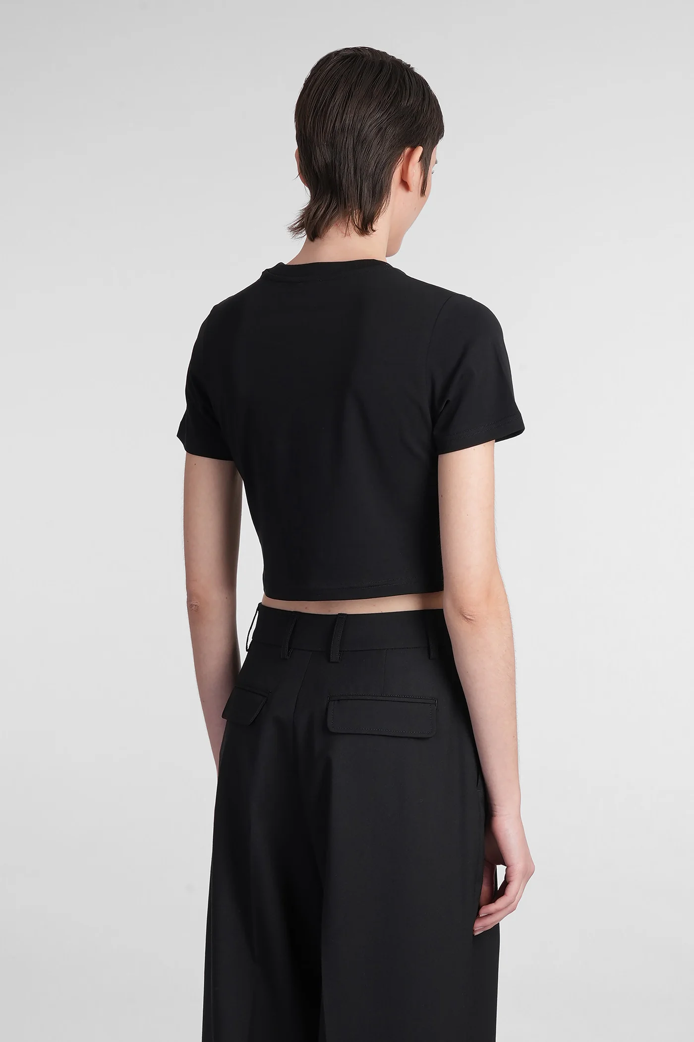 T-Shirt in black cotton - Image 3