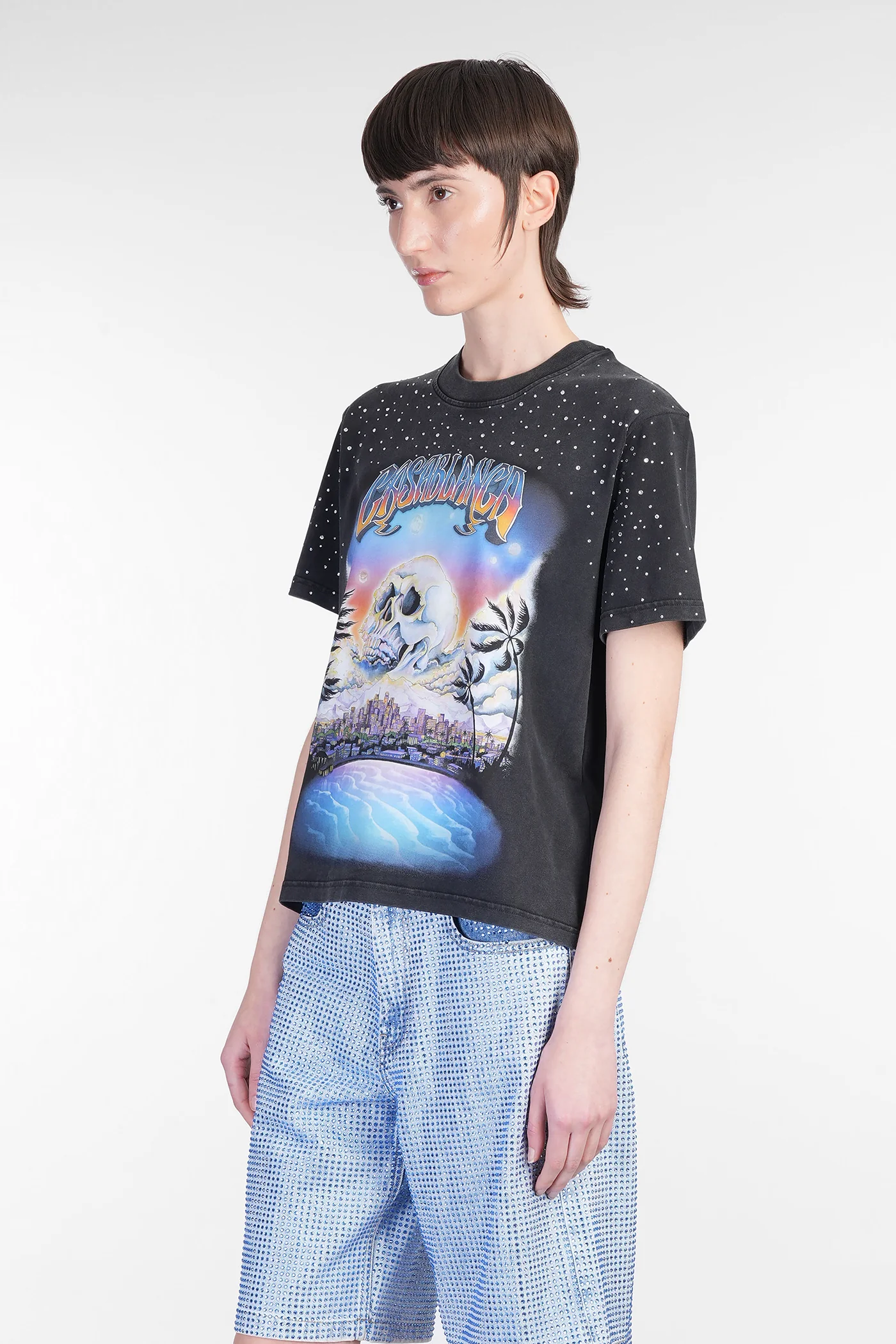 T-Shirt in black cotton - Image 4