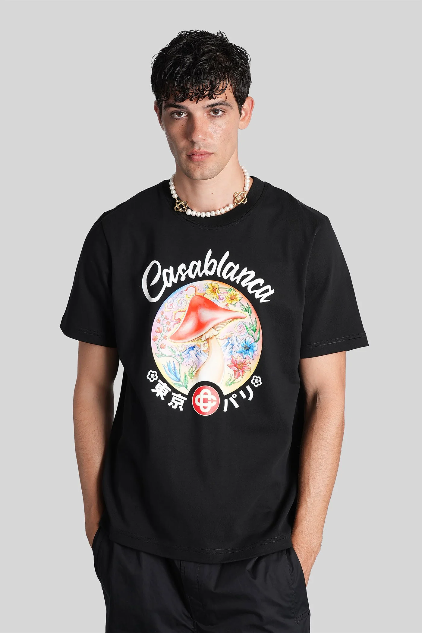 T-Shirt in black cotton