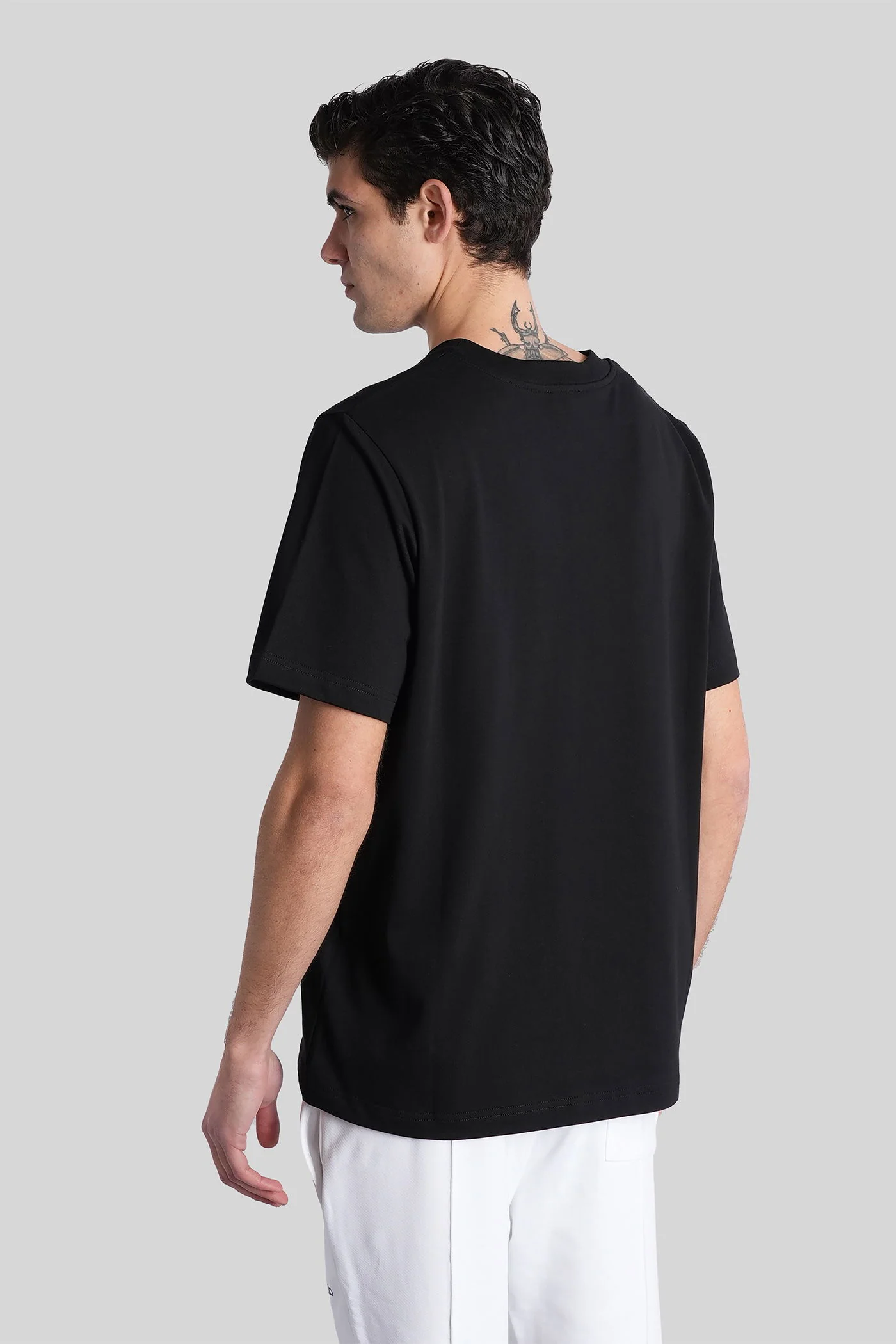 T-Shirt in black cotton - Image 3