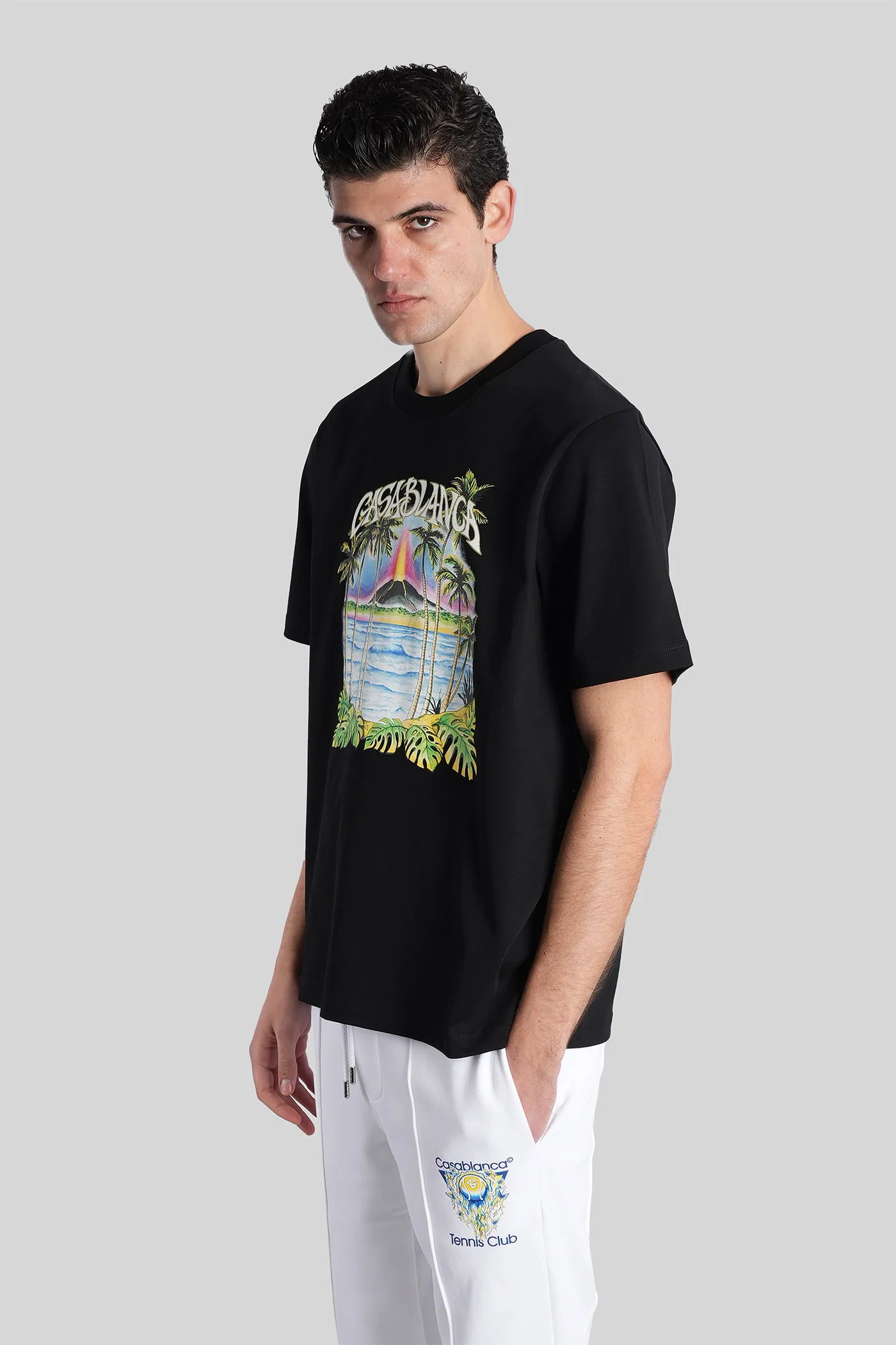 T-Shirt in black cotton - Image 4
