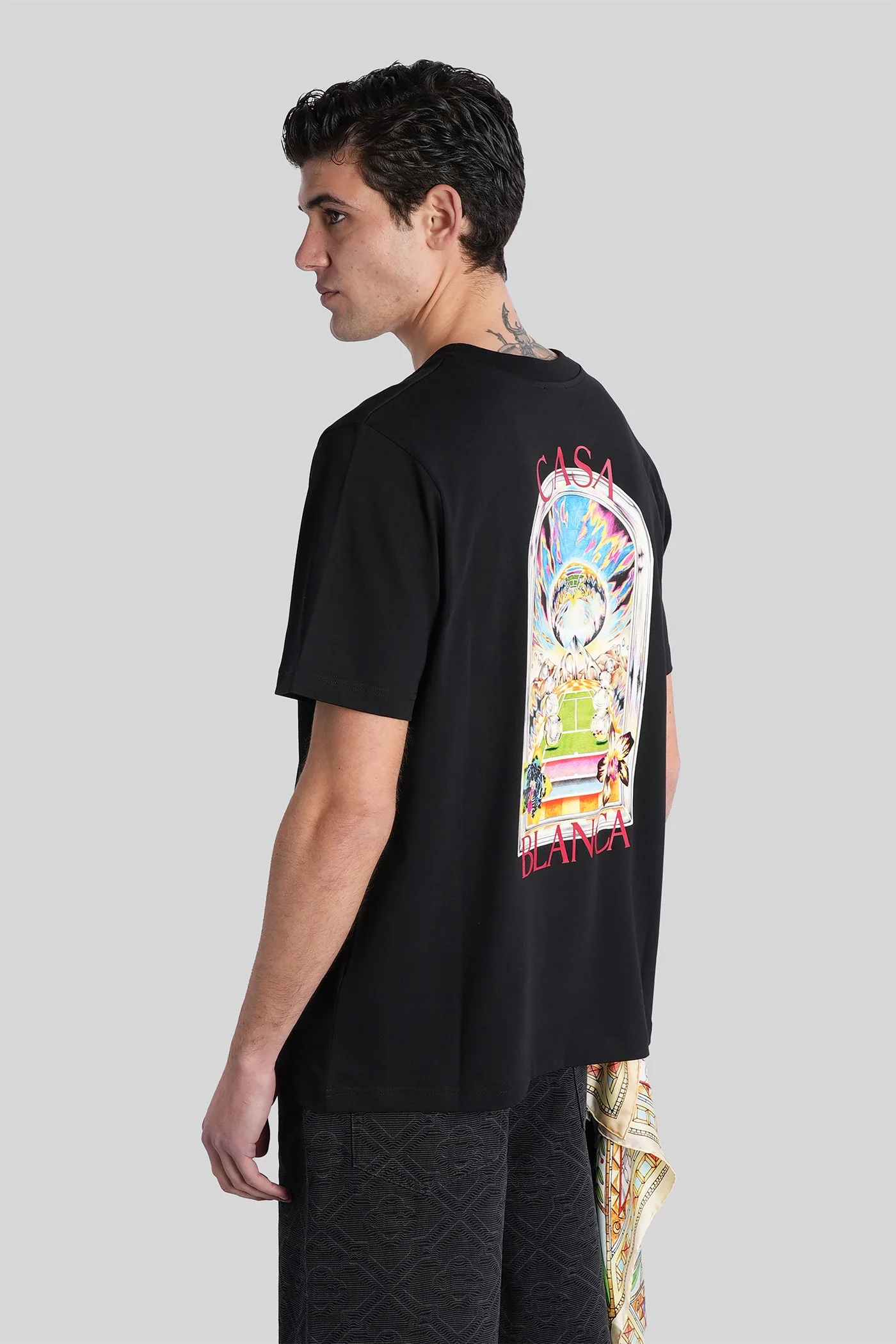 T-Shirt in black cotton - Image 3