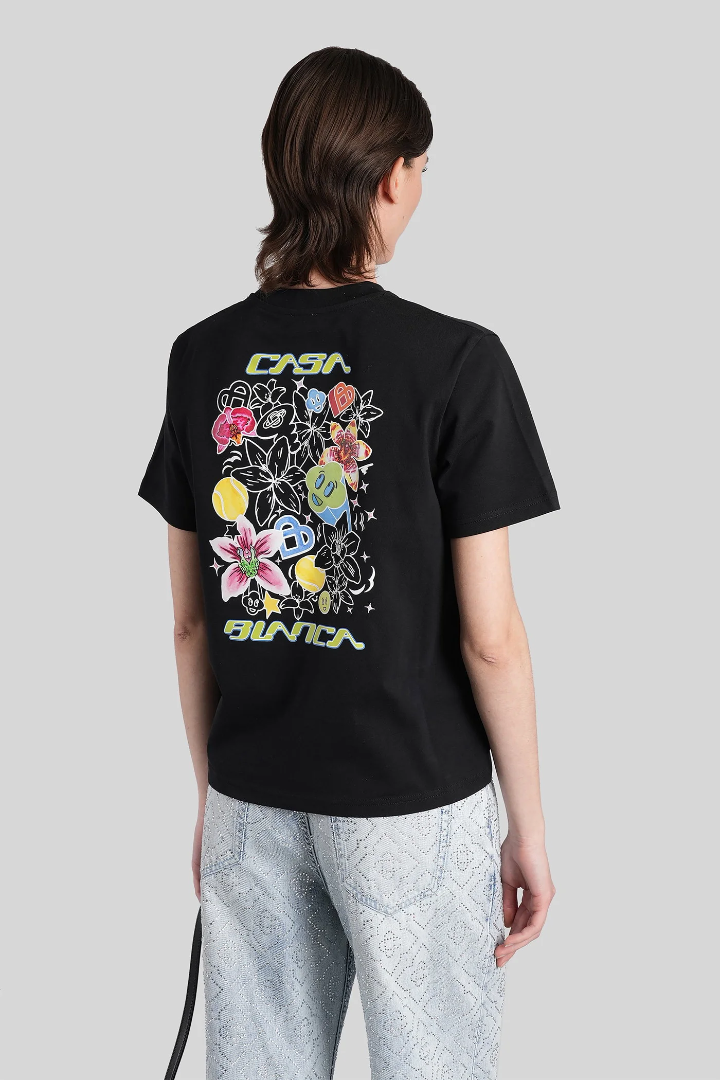 T-Shirt in black cotton - Image 3