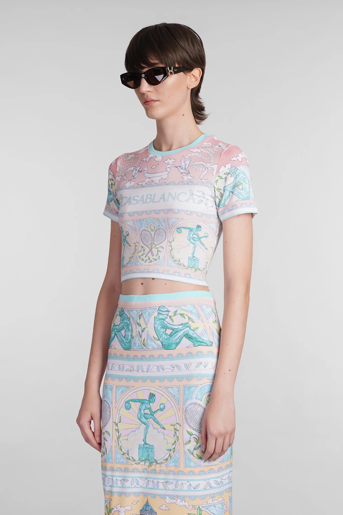 T-Shirt in multicolor viscose - Image 4